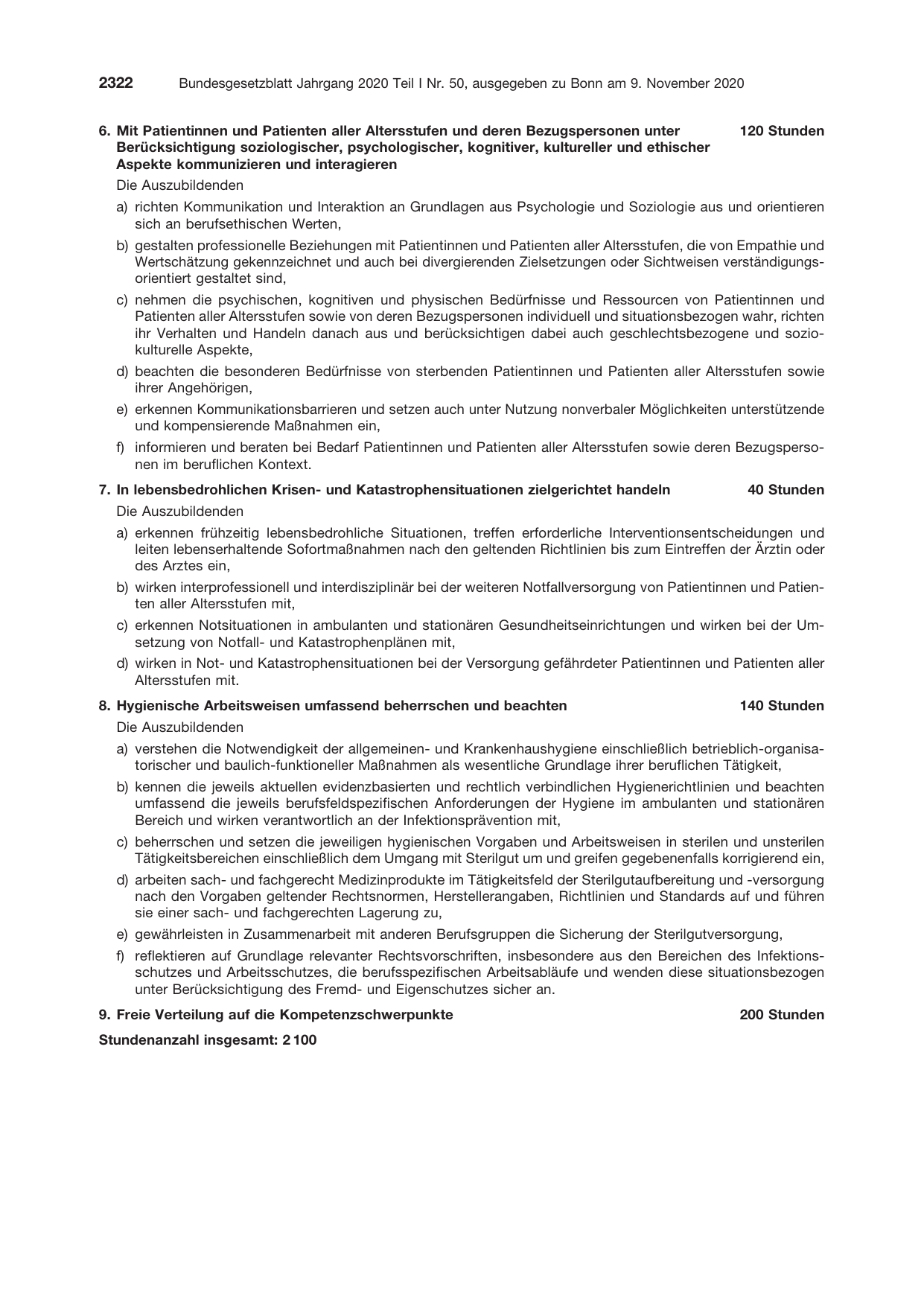 BGBl. 2020, Seite 2322 — Originalseite als Abbildung