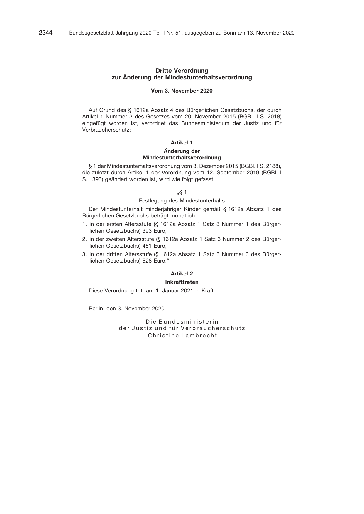 BGBl. 2020, Seite 2344 — Originalseite als Abbildung