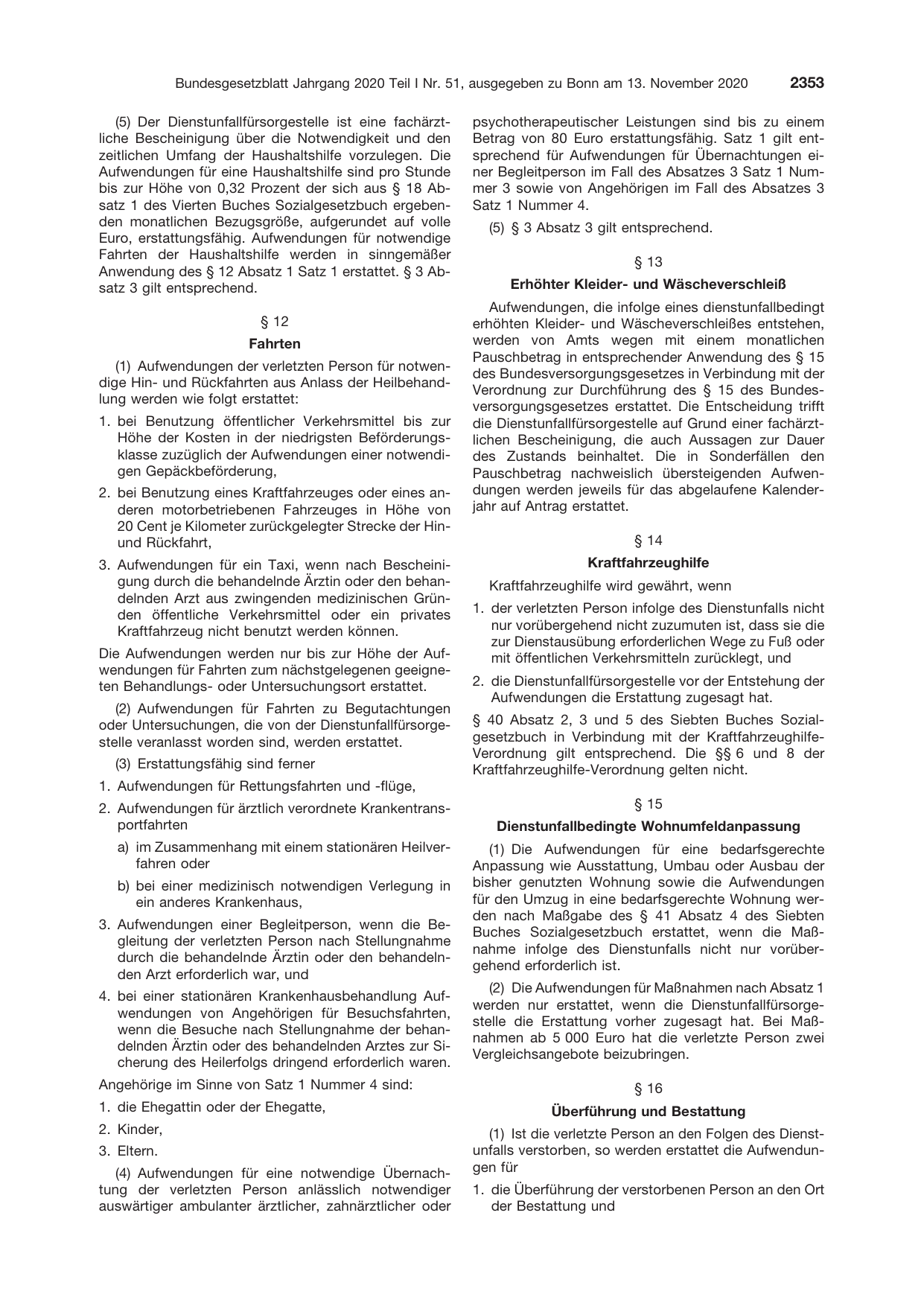 BGBl. 2020, Seite 2353 — Originalseite als Abbildung