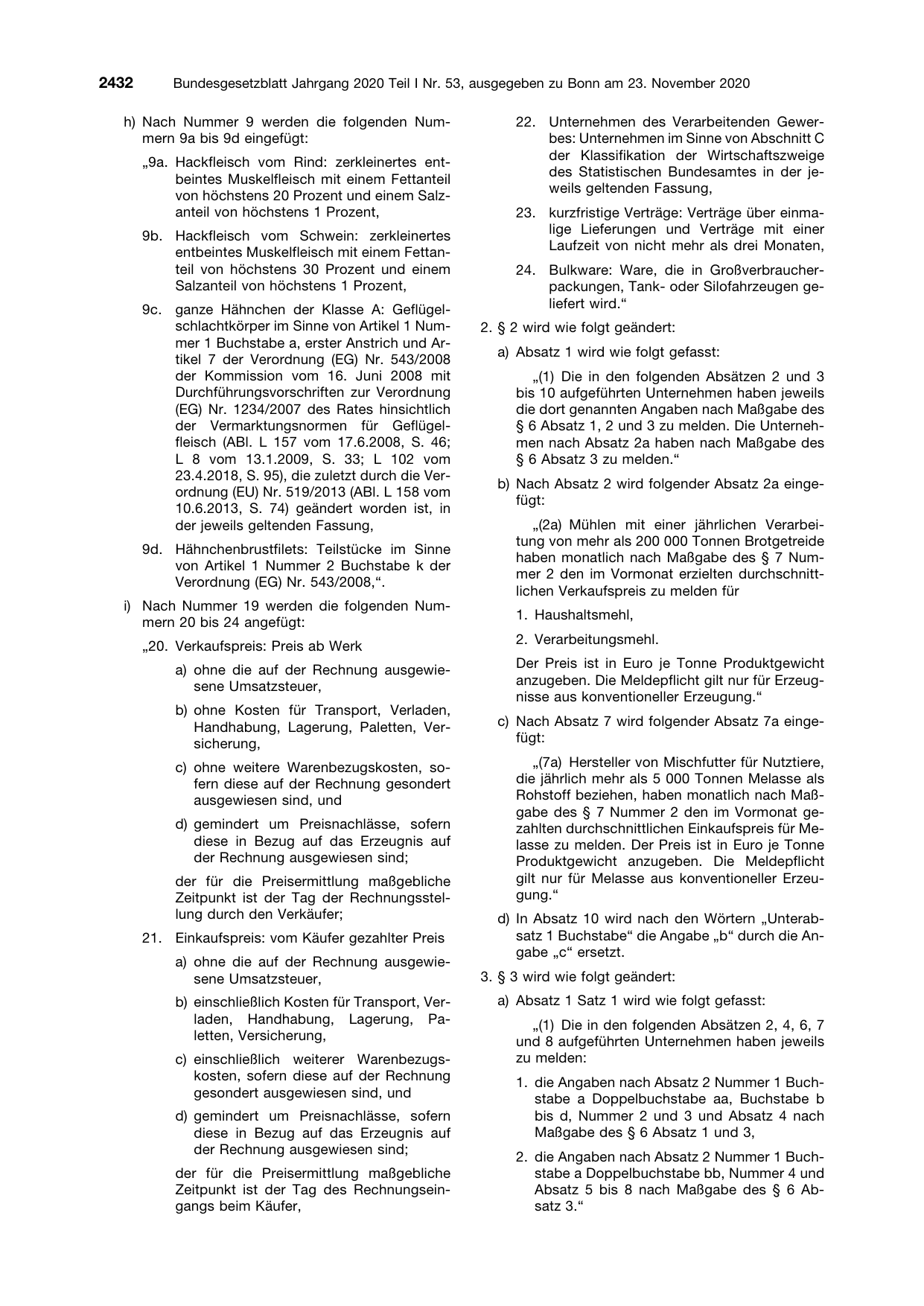 BGBl. 2020, Seite 2432 — Originalseite als Abbildung