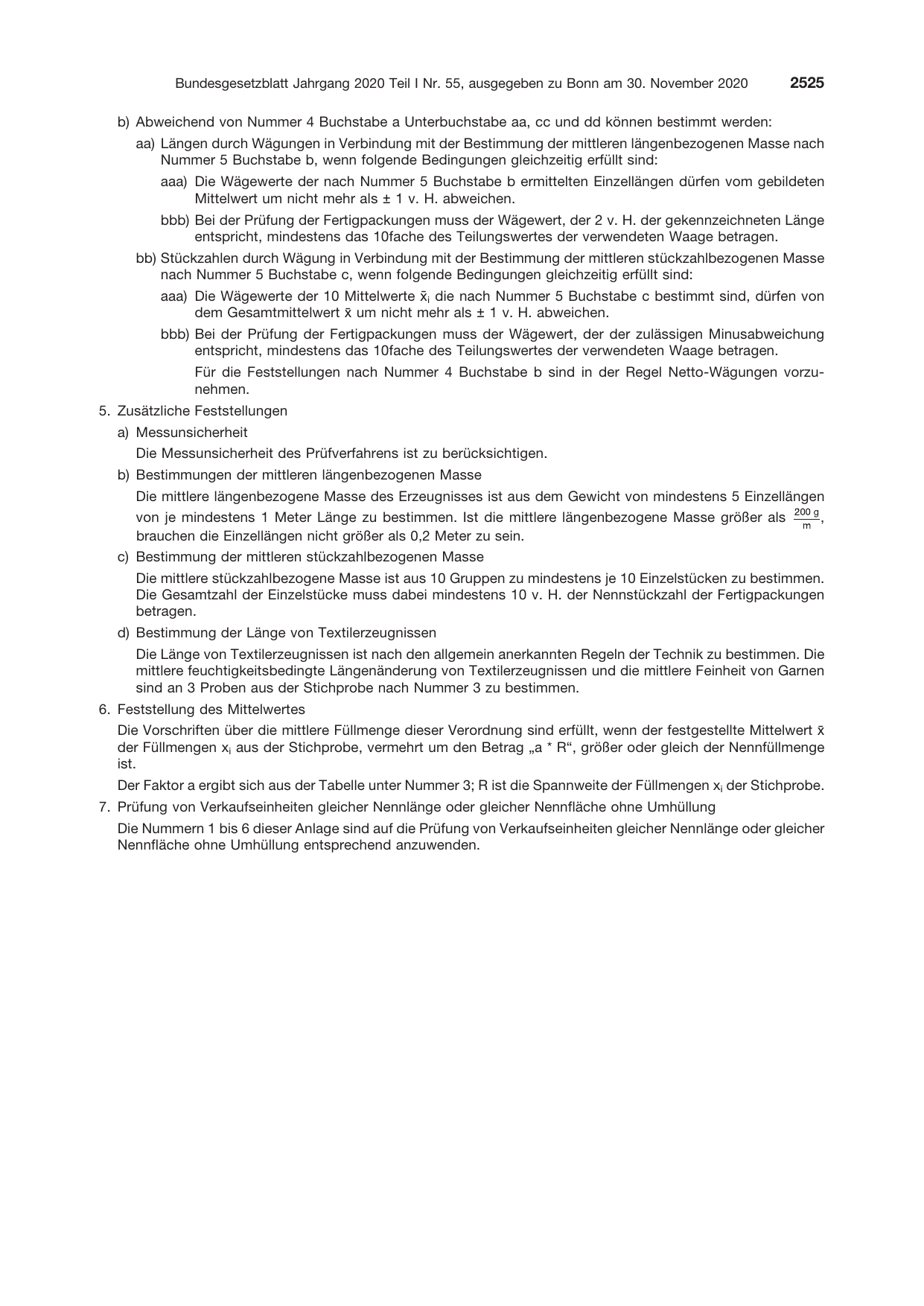 BGBl. 2020, Seite 2525 — Originalseite als Abbildung