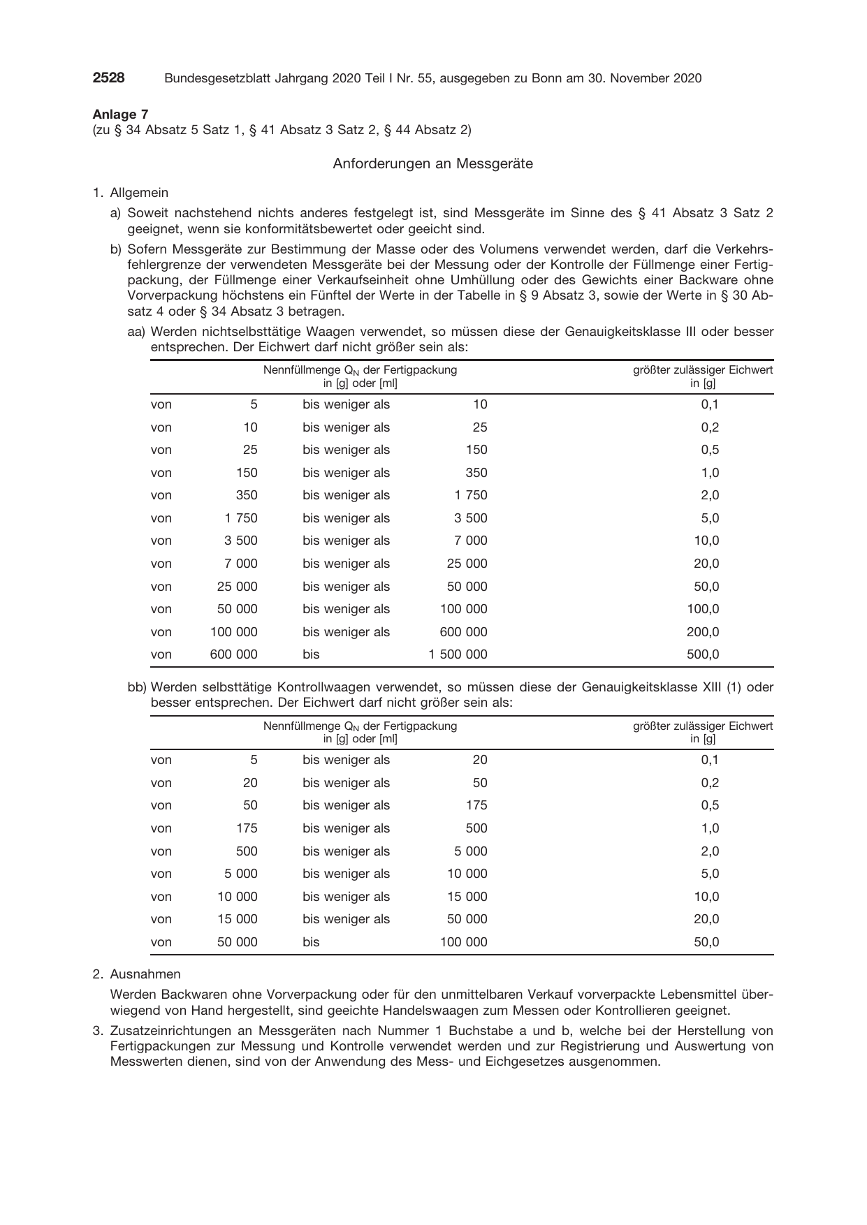 BGBl. 2020, Seite 2528 — Originalseite als Abbildung