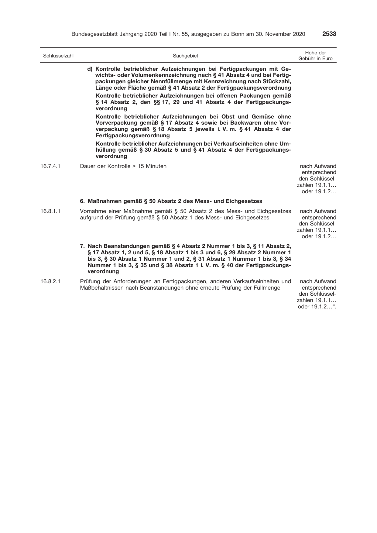 BGBl. 2020, Seite 2533 — Originalseite als Abbildung