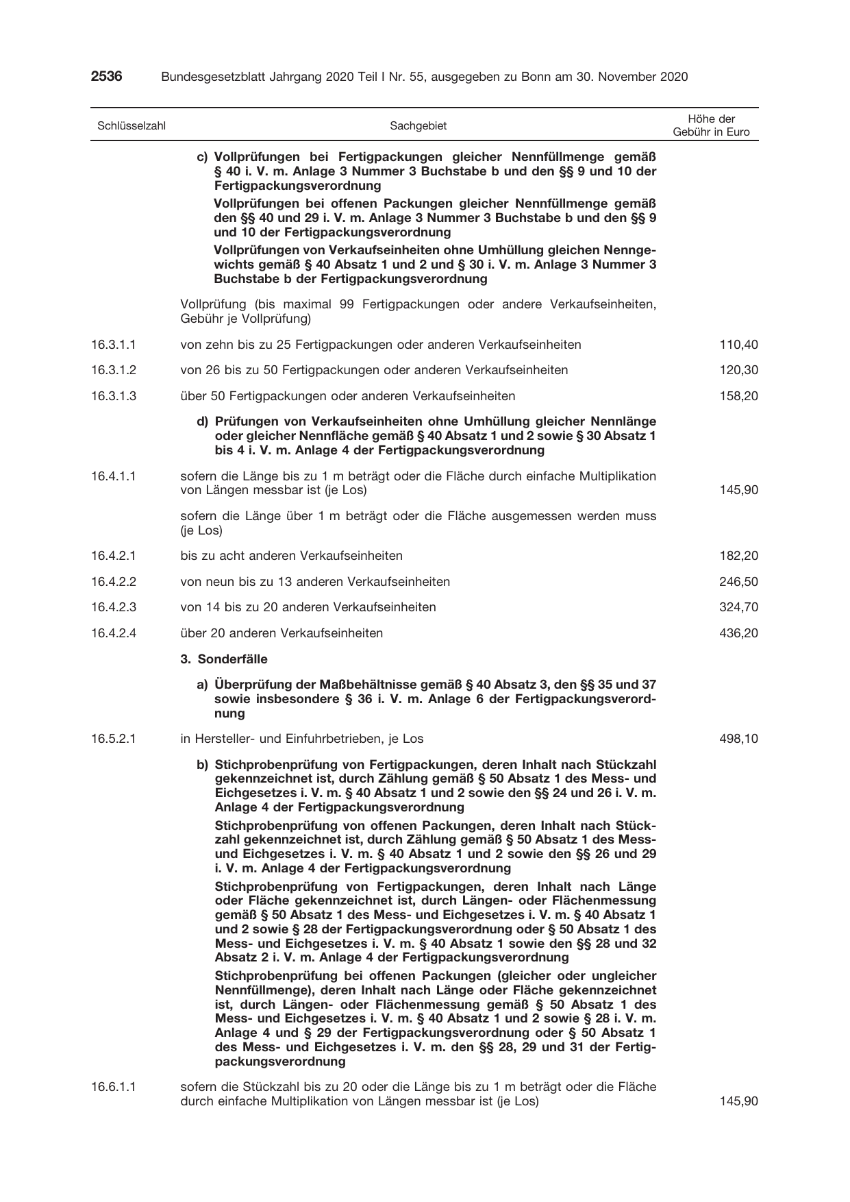 BGBl. 2020, Seite 2536 — Originalseite als Abbildung
