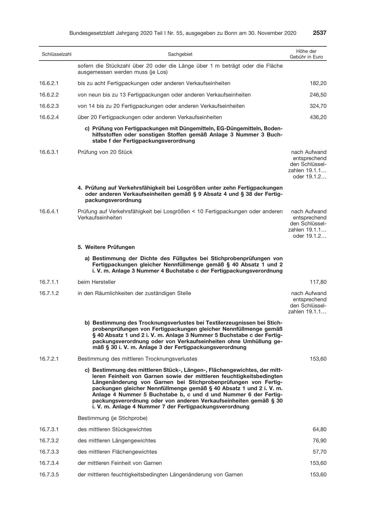 BGBl. 2020, Seite 2537 — Originalseite als Abbildung