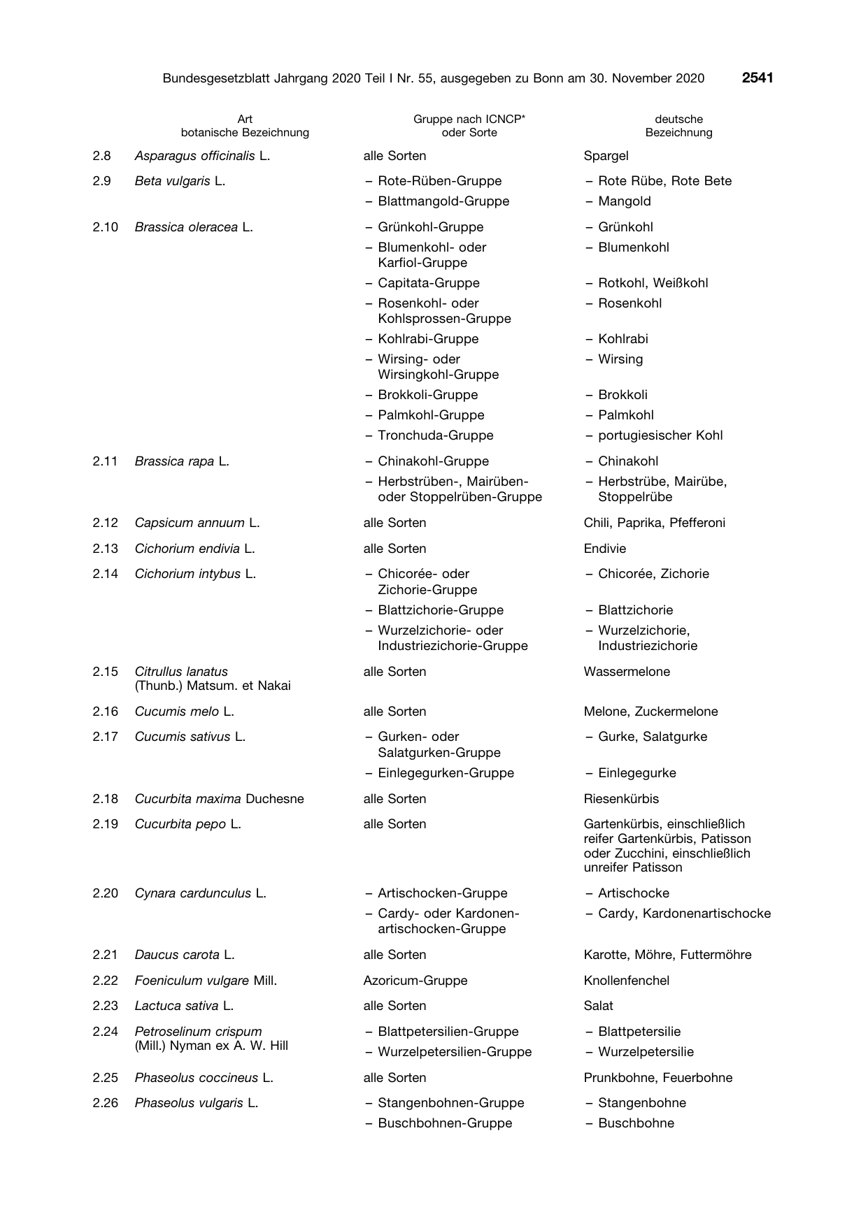 BGBl. 2020, Seite 2541 — Originalseite als Abbildung