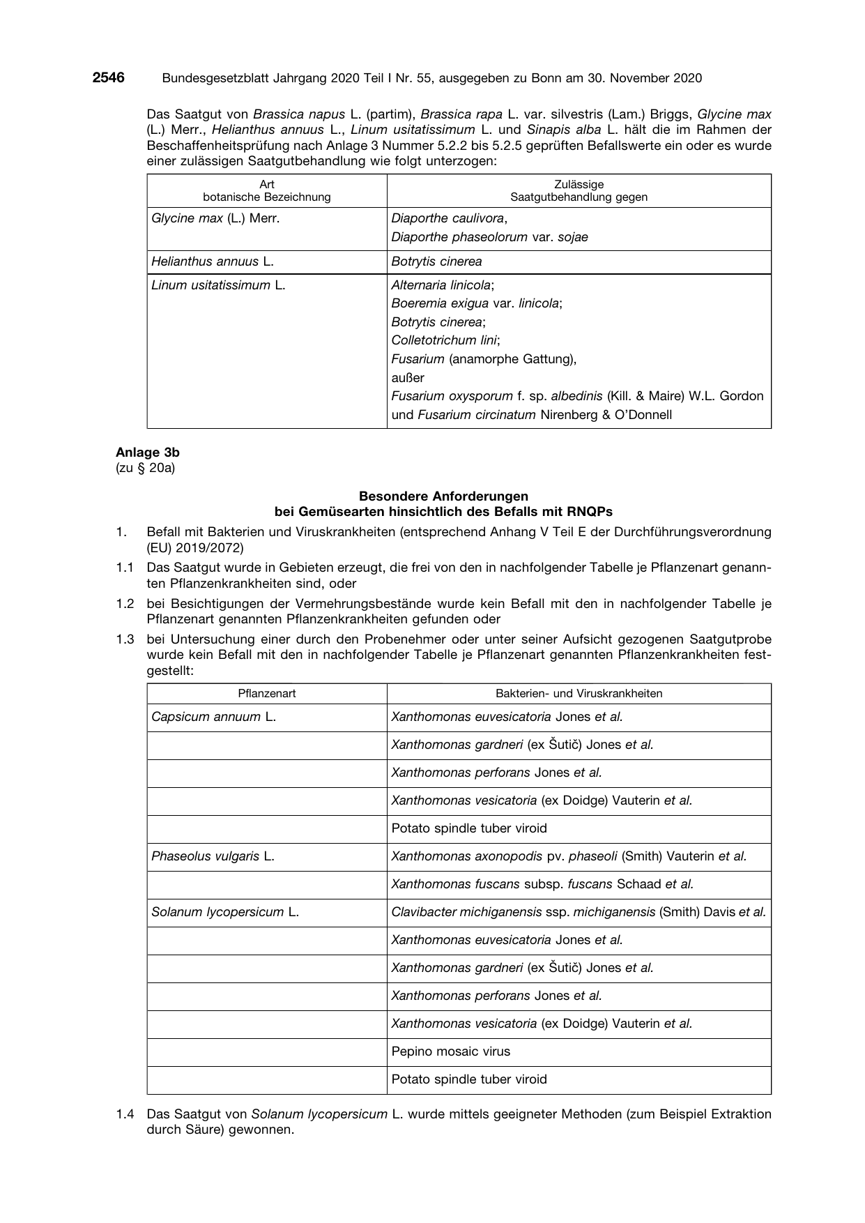 BGBl. 2020, Seite 2546 — Originalseite als Abbildung