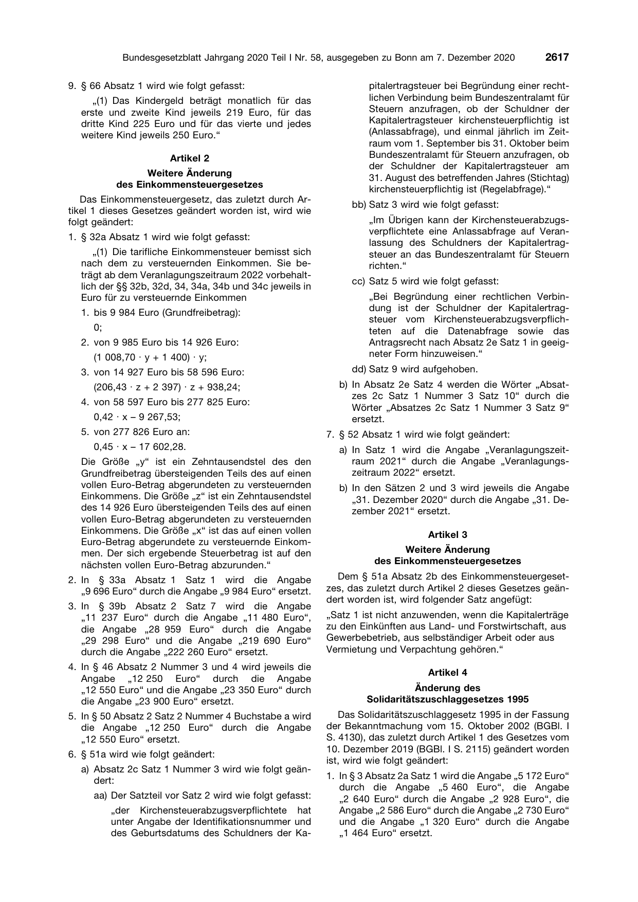 BGBl. 2020, Seite 2617 — Originalseite als Abbildung