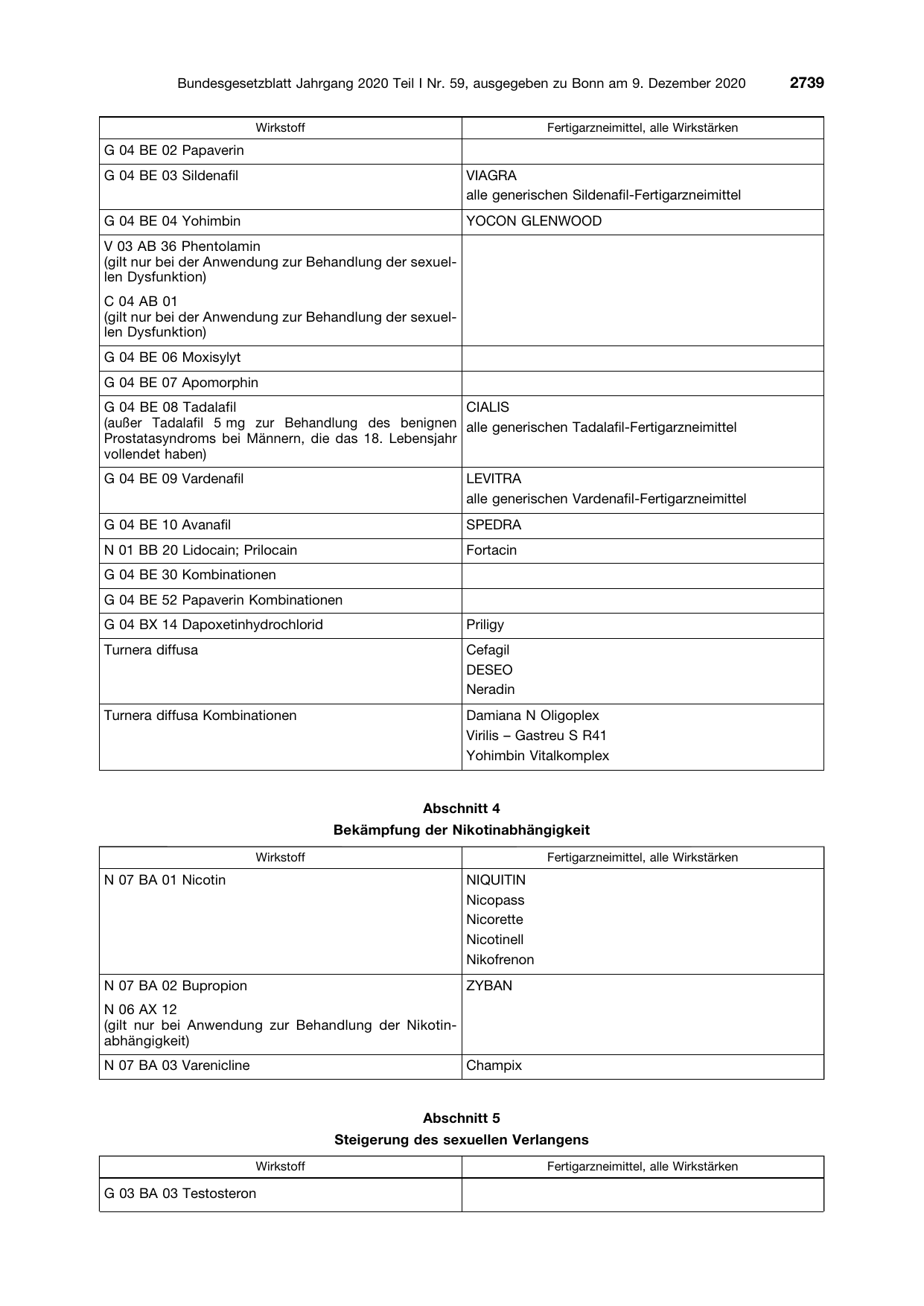 BGBl. 2020, Seite 2739 — Originalseite als Abbildung