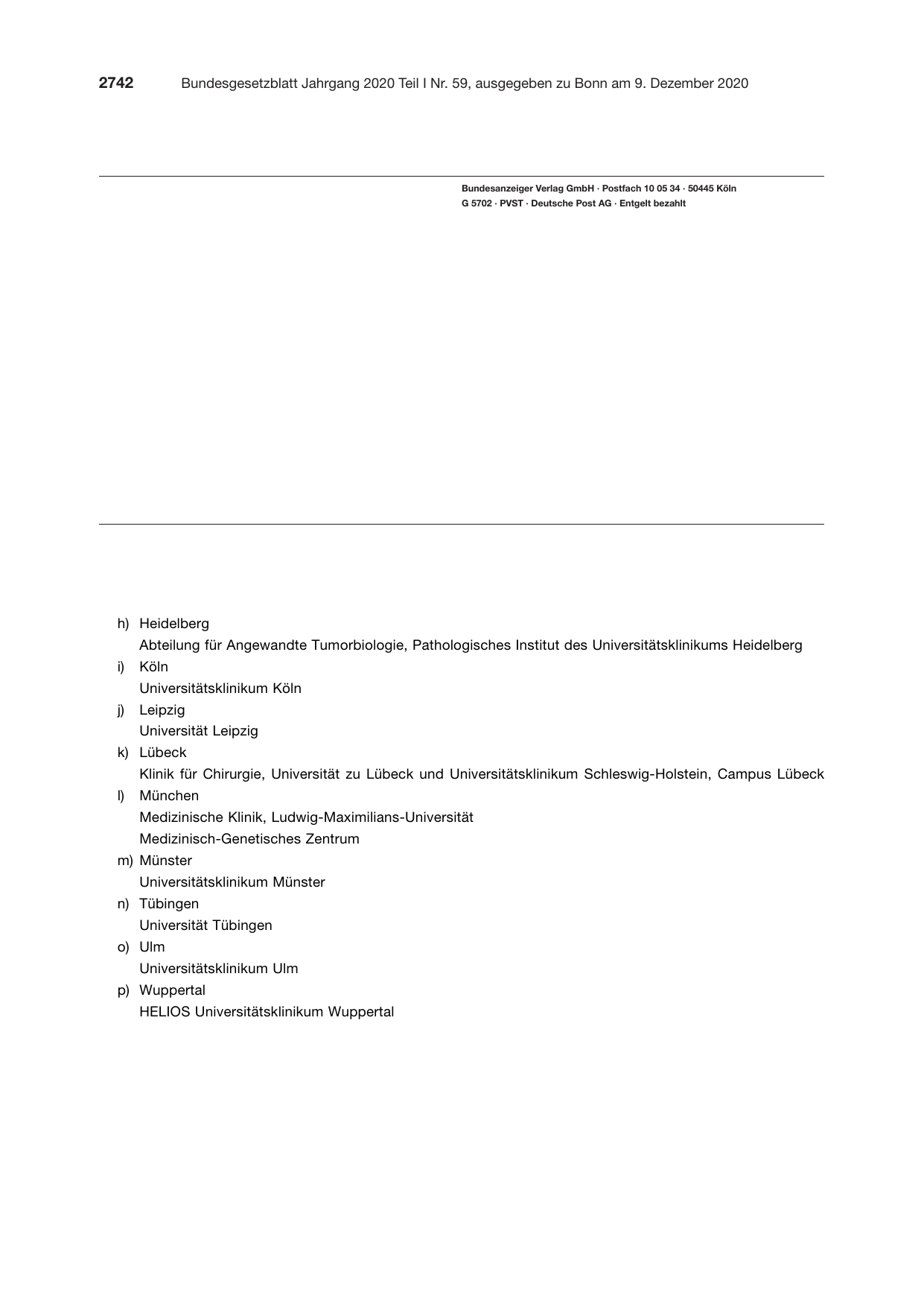 BGBl. 2020, Seite 2742 — Originalseite als Abbildung