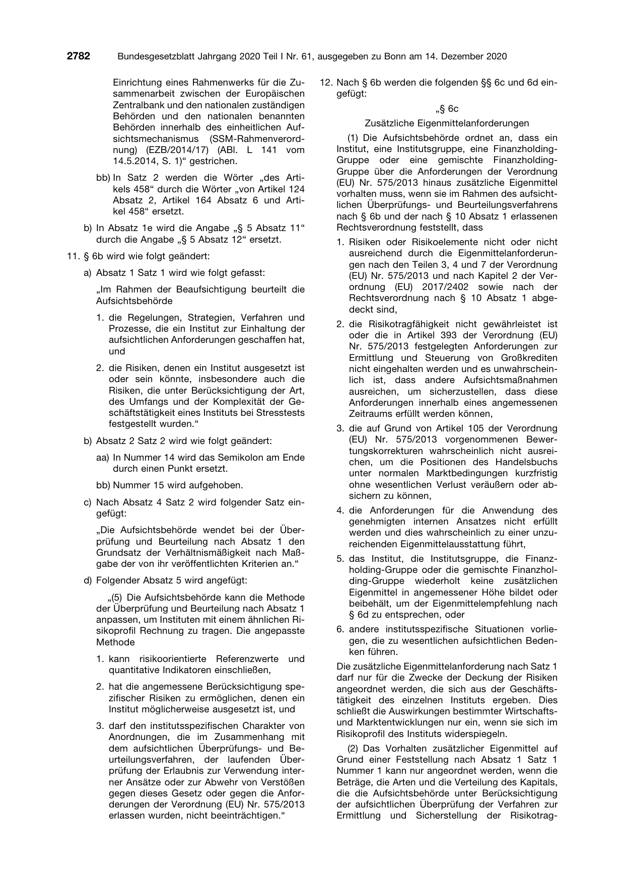 BGBl. 2020, Seite 2782 — Originalseite als Abbildung