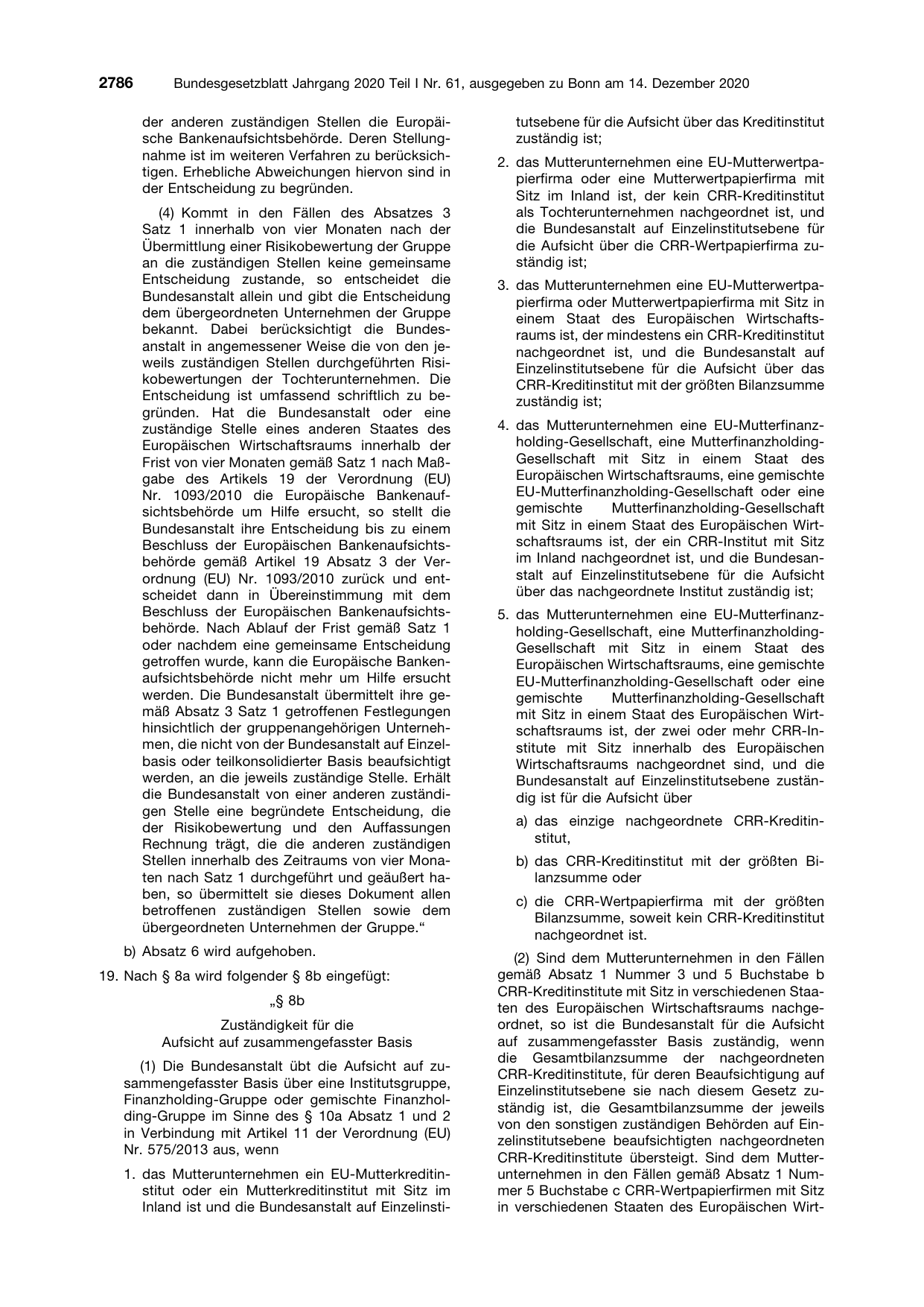 BGBl. 2020, Seite 2786 — Originalseite als Abbildung