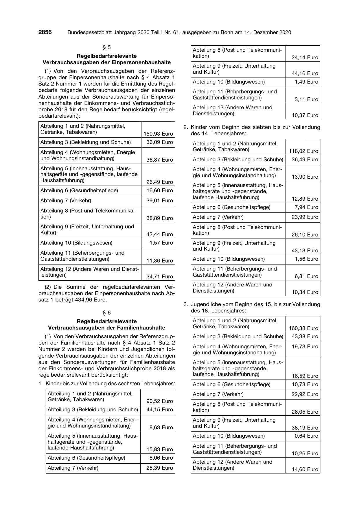 BGBl. 2020, Seite 2856 — Originalseite als Abbildung