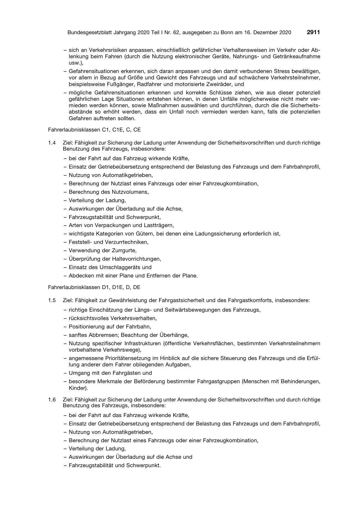 BGBl. 2020, Seite 2911 — Originalseite als Abbildung