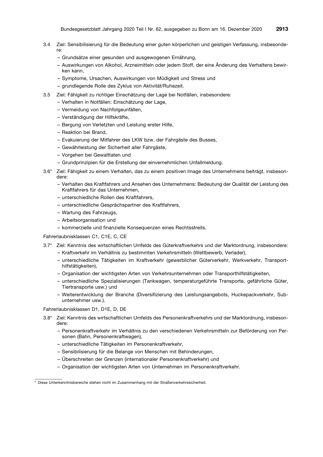 BGBl. 2020, Seite 2913 — Originalseite als Abbildung