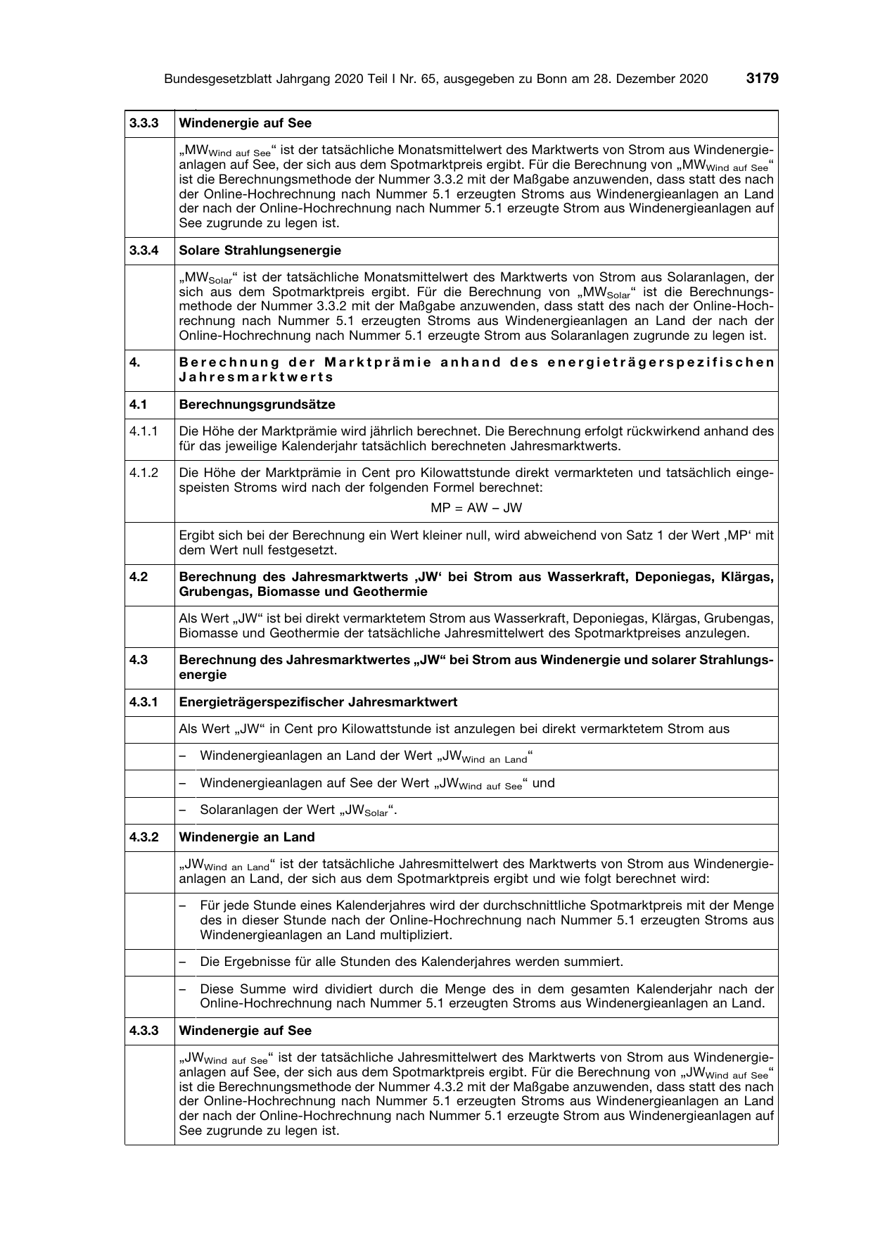 BGBl. 2020, Seite 3179 — Originalseite als Abbildung