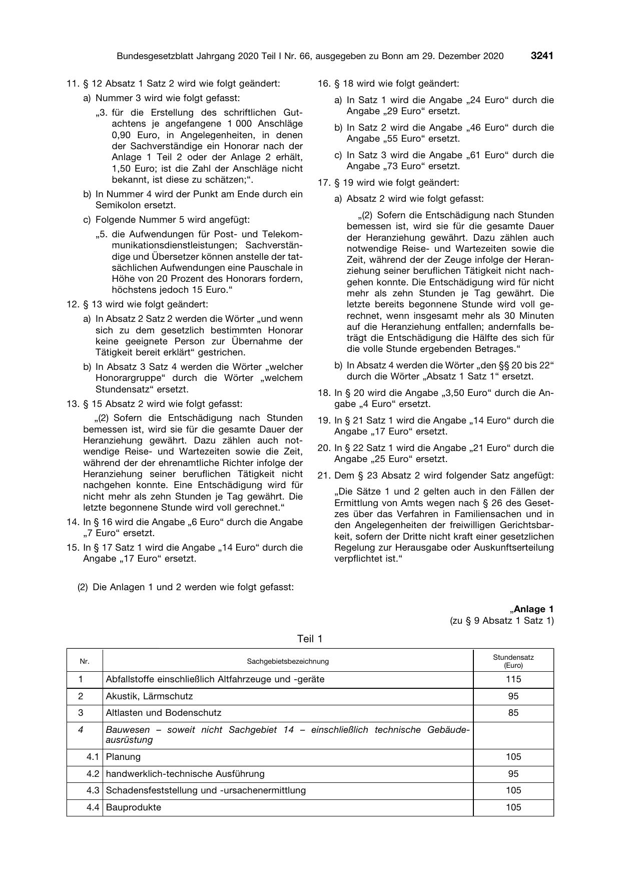 BGBl. 2020, Seite 3241 — Originalseite als Abbildung