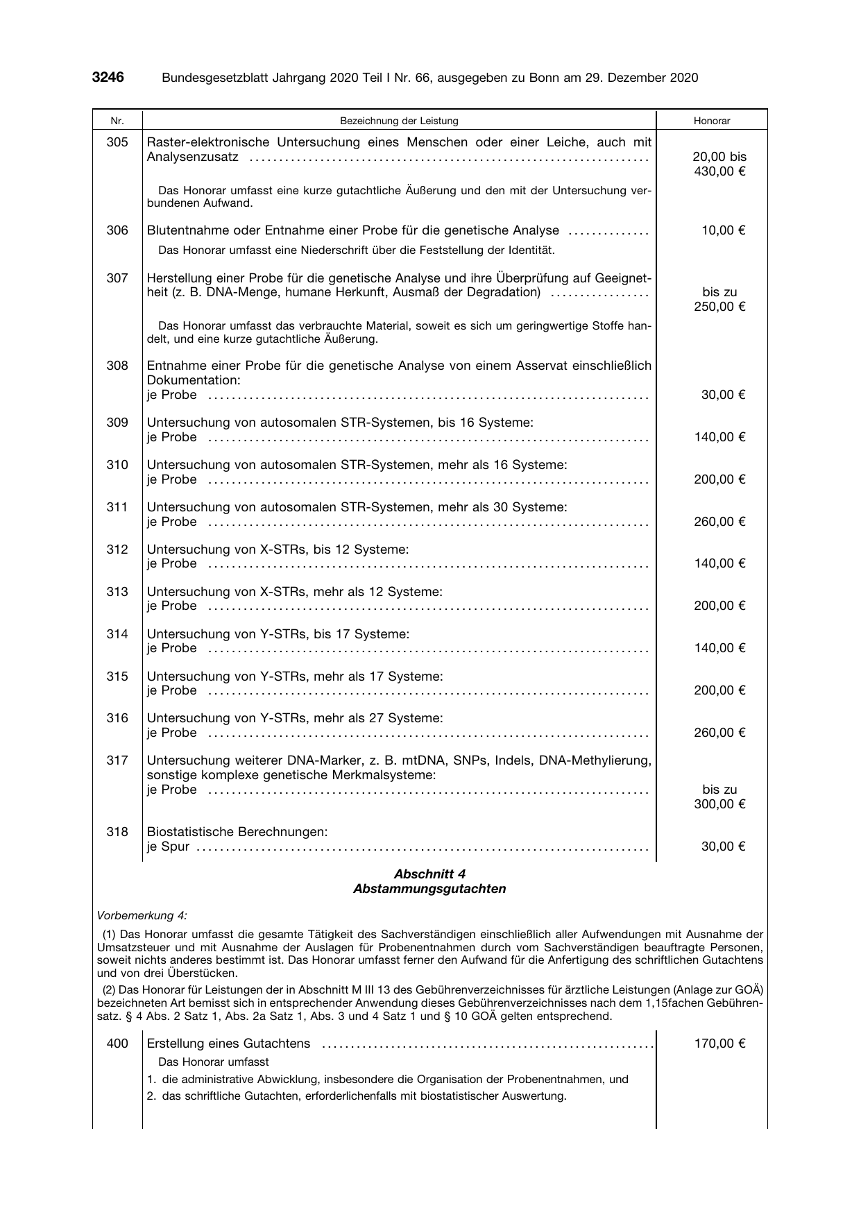 BGBl. 2020, Seite 3246 — Originalseite als Abbildung
