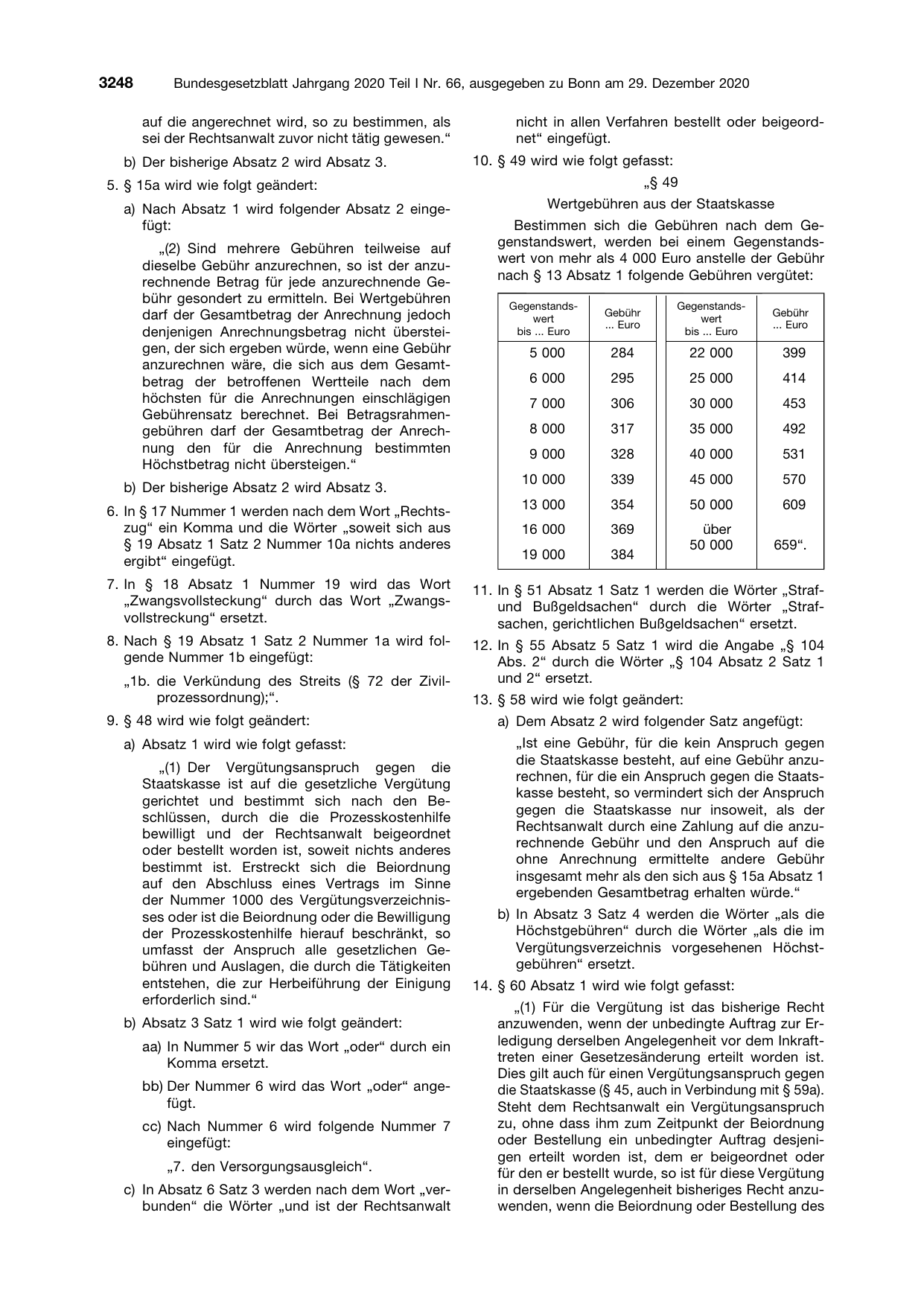 BGBl. 2020, Seite 3248 — Originalseite als Abbildung