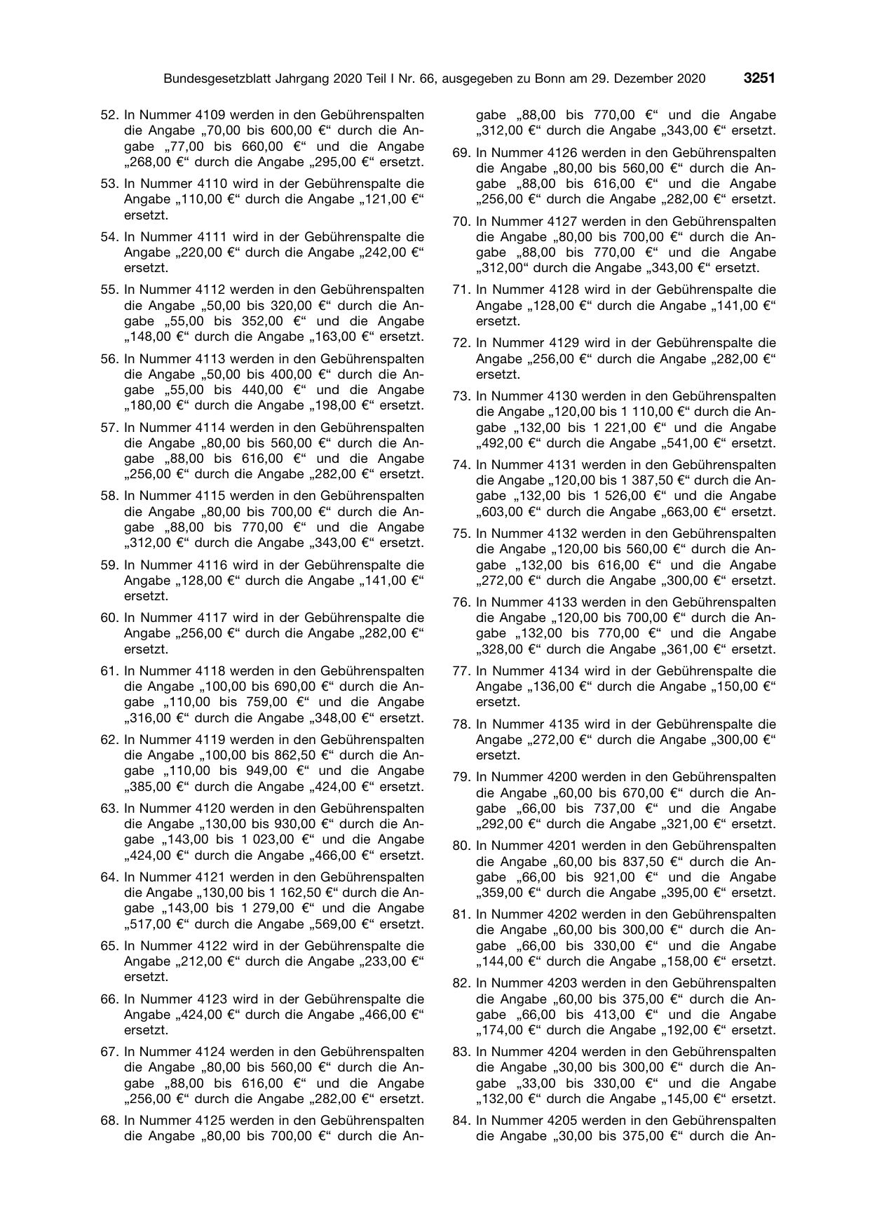 BGBl. 2020, Seite 3251 — Originalseite als Abbildung