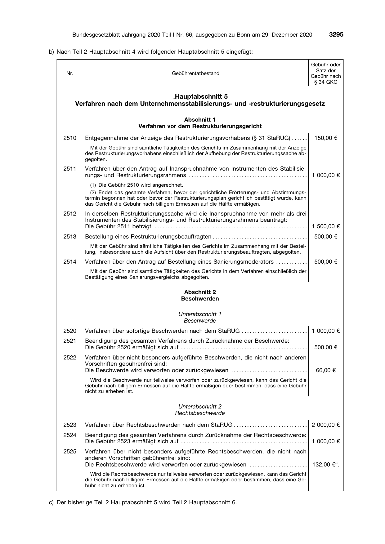BGBl. 2020, Seite 3295 — Originalseite als Abbildung