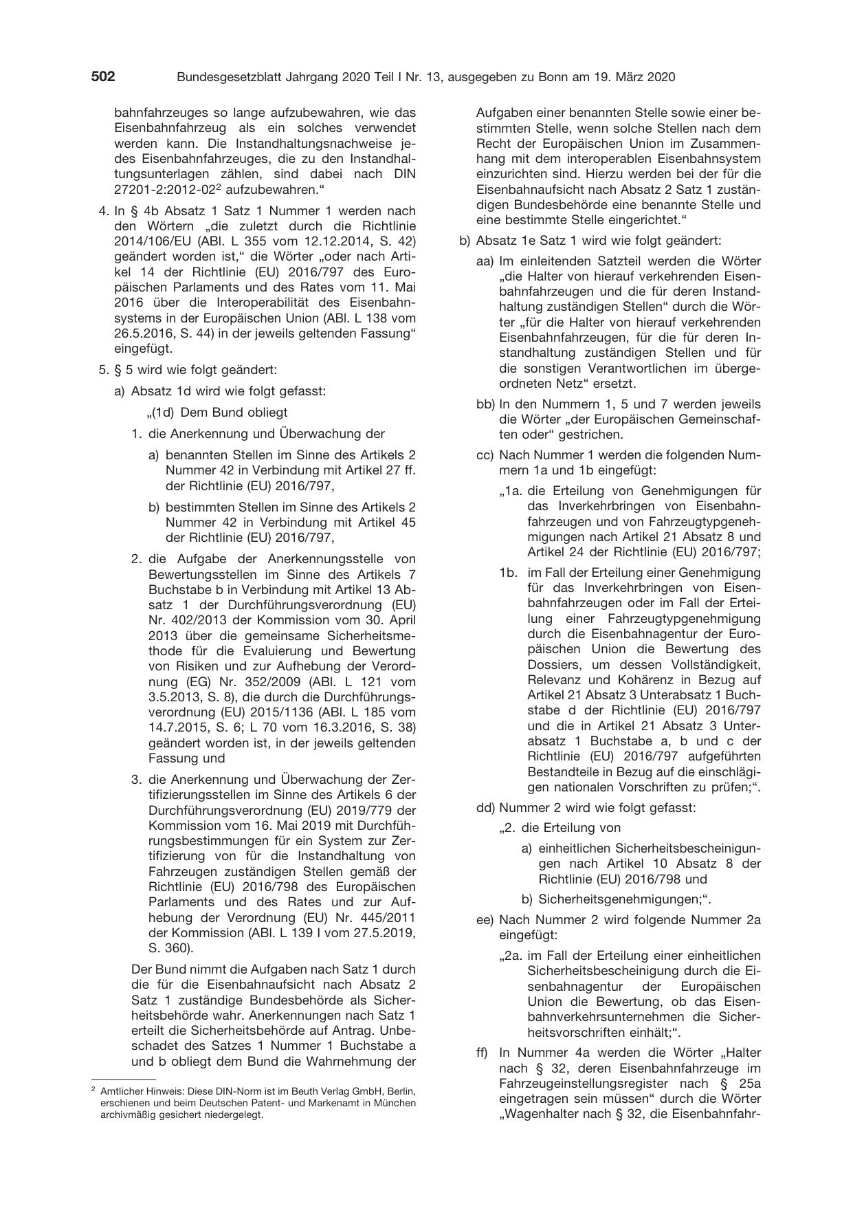 BGBl. 2020, Seite 502 — Originalseite als Abbildung