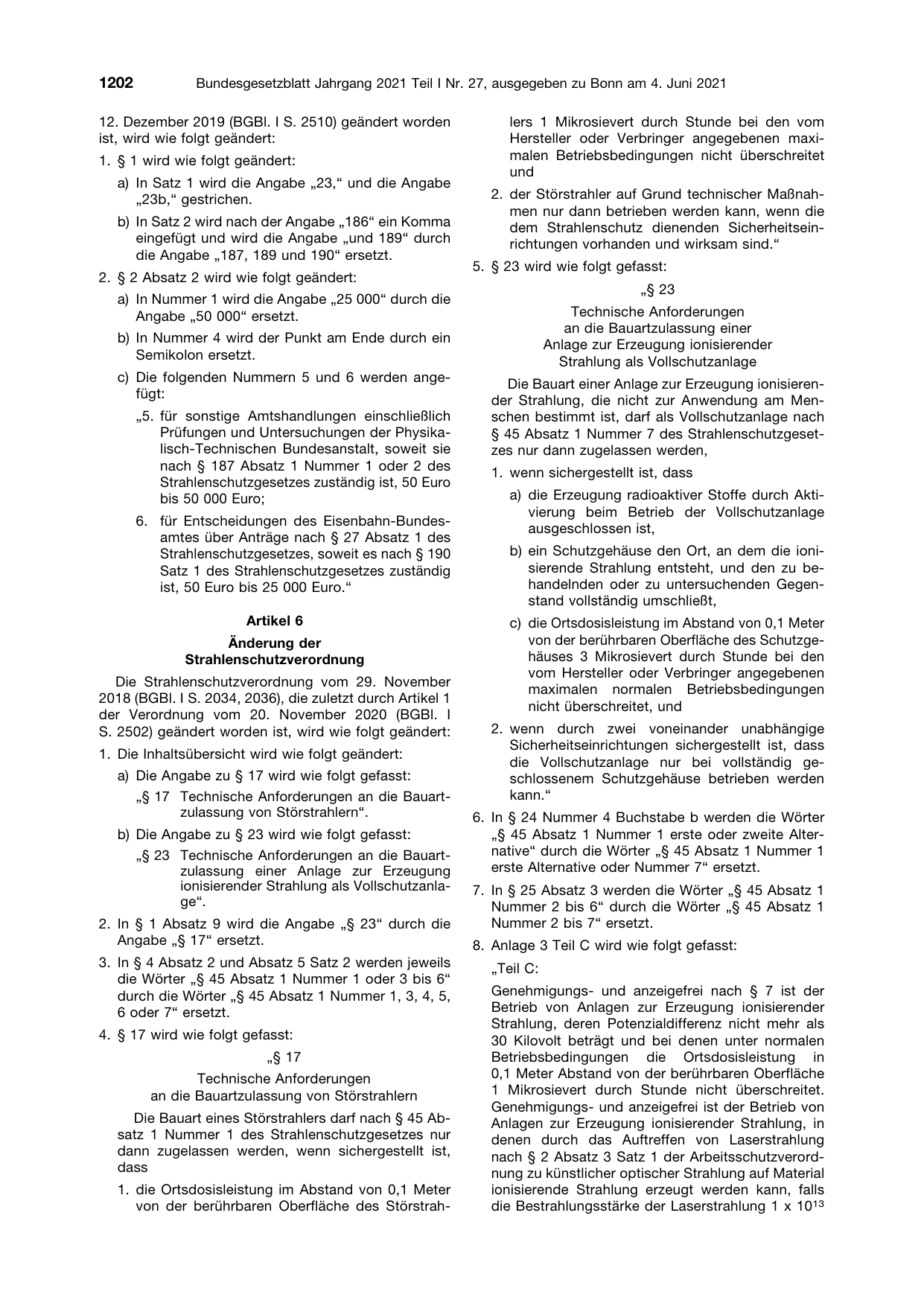 BGBl. 2021, Seite 1202 — Originalseite als Abbildung