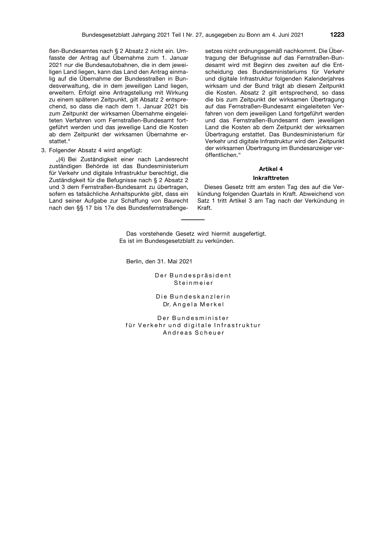 BGBl. 2021, Seite 1223 — Originalseite als Abbildung