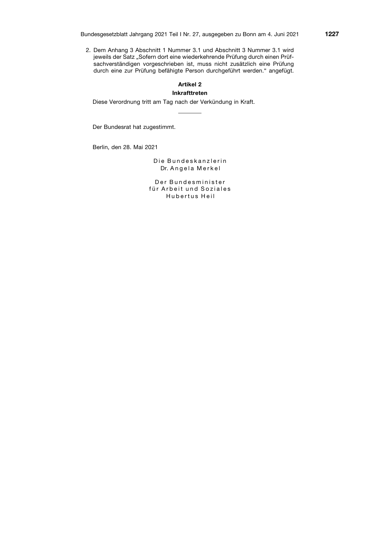 BGBl. 2021, Seite 1227 — Originalseite als Abbildung