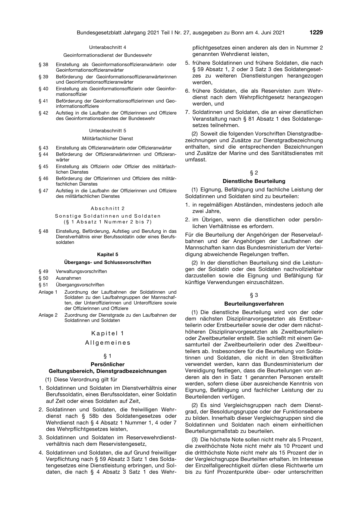 BGBl. 2021, Seite 1229 — Originalseite als Abbildung