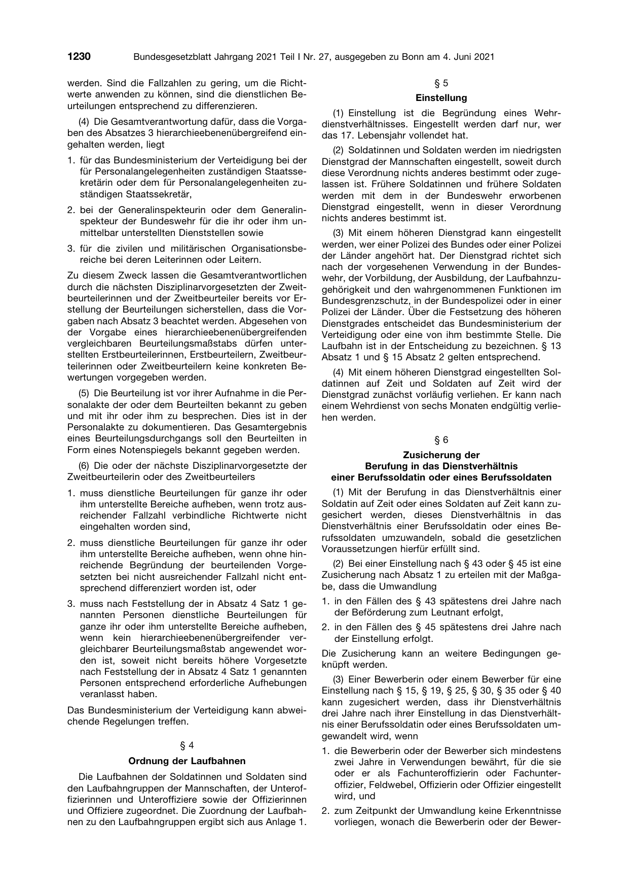 BGBl. 2021, Seite 1230 — Originalseite als Abbildung