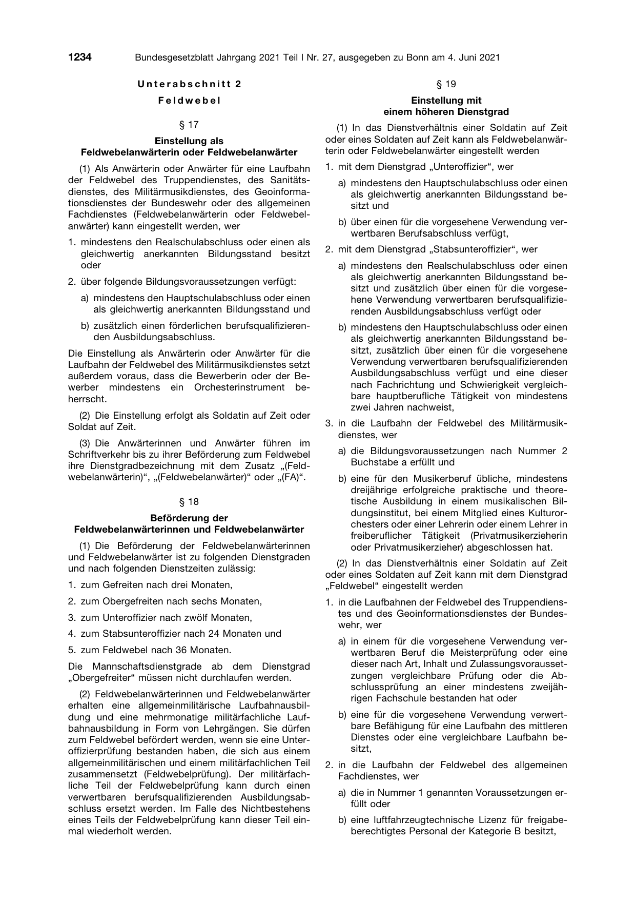 BGBl. 2021, Seite 1234 — Originalseite als Abbildung
