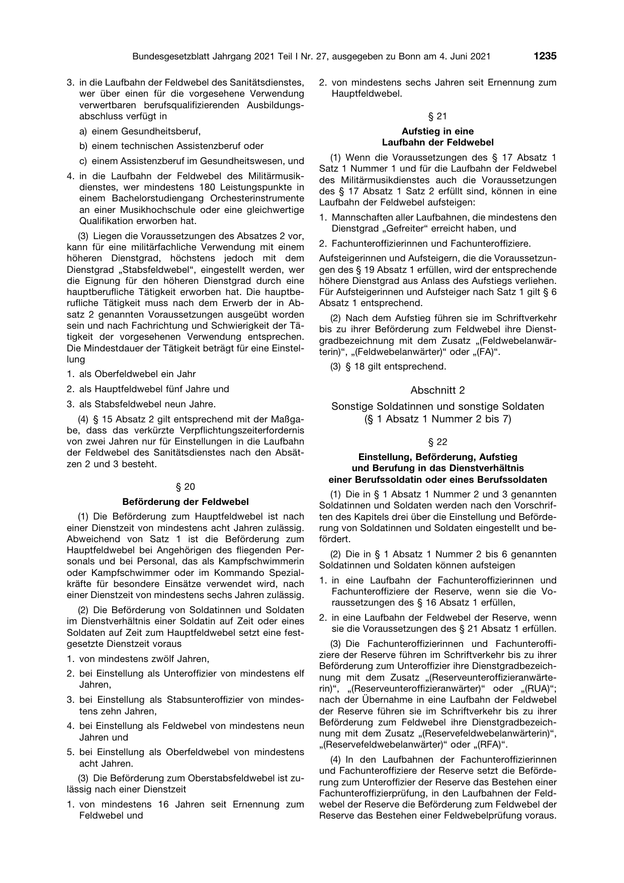 BGBl. 2021, Seite 1235 — Originalseite als Abbildung
