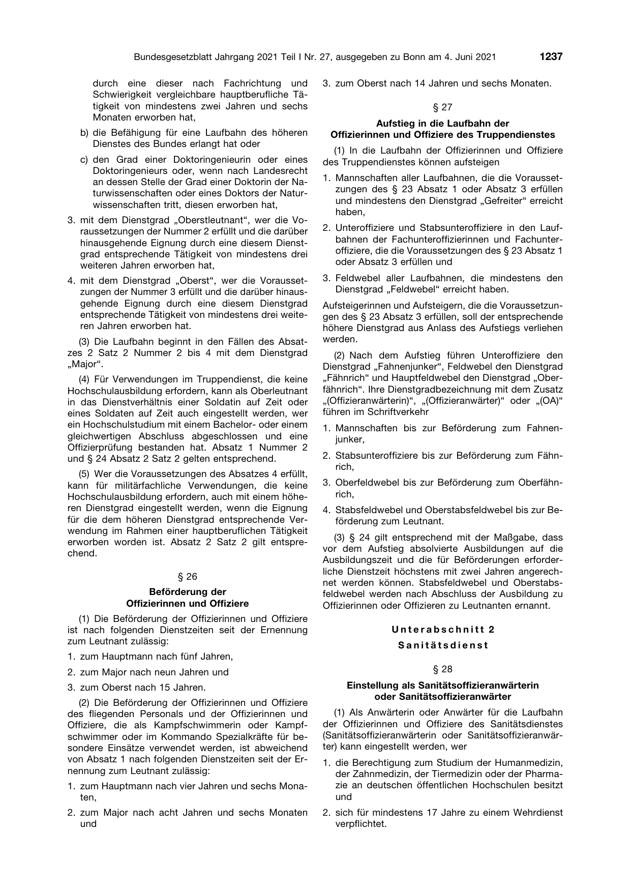 BGBl. 2021, Seite 1237 — Originalseite als Abbildung