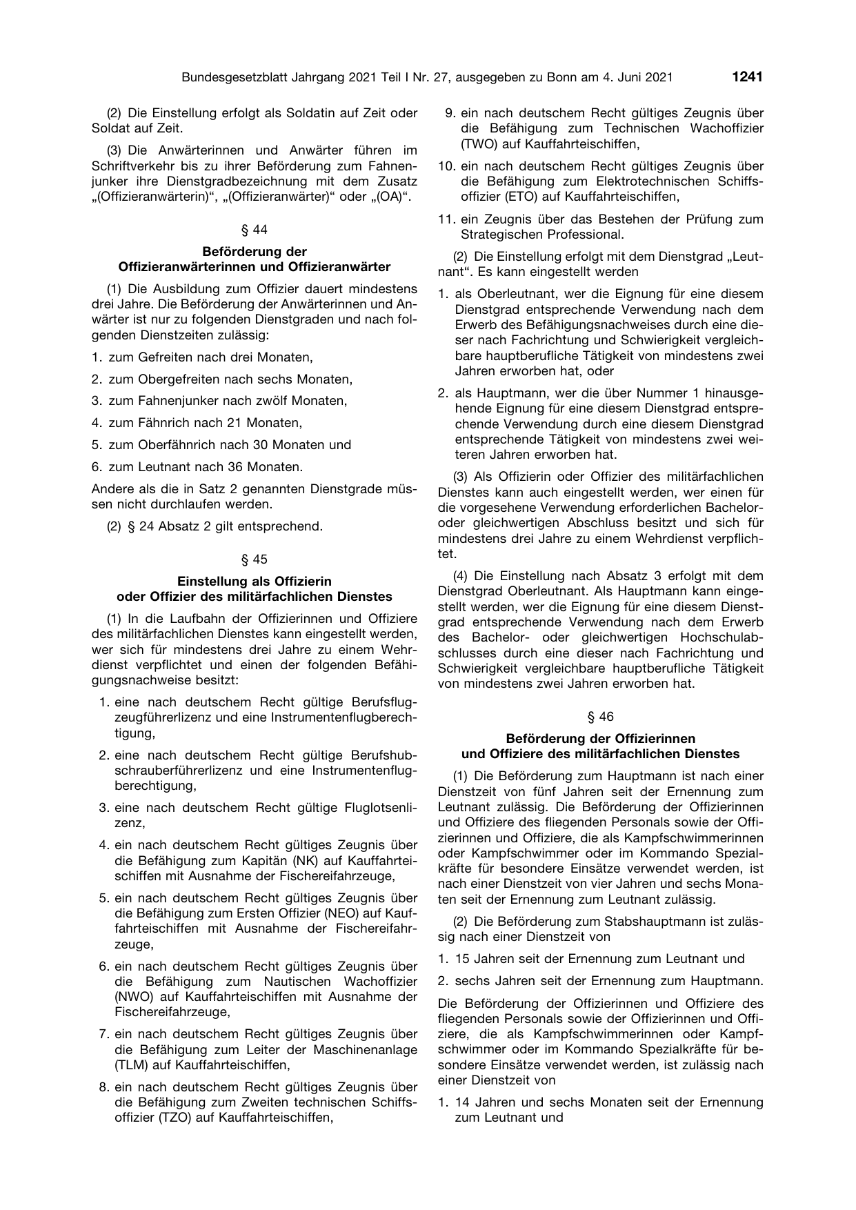 BGBl. 2021, Seite 1241 — Originalseite als Abbildung