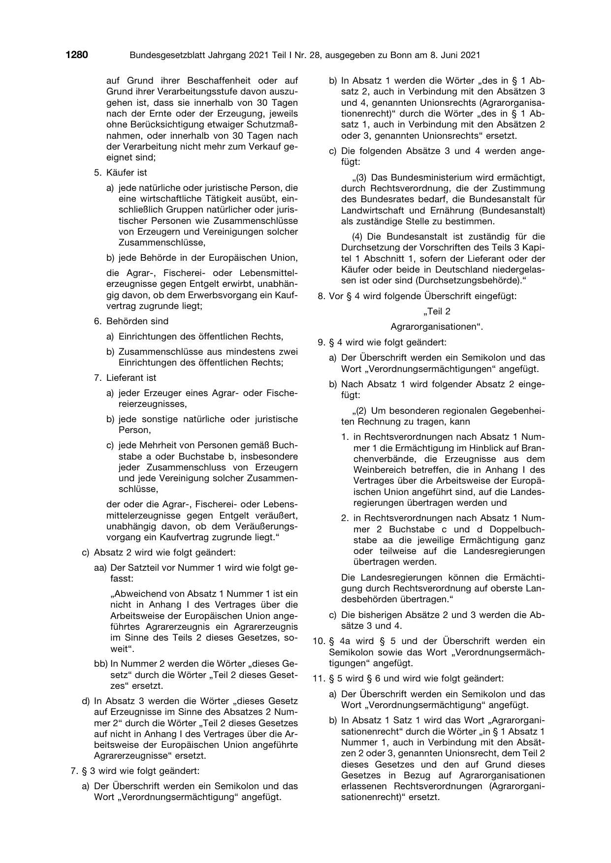 BGBl. 2021, Seite 1280 — Originalseite als Abbildung