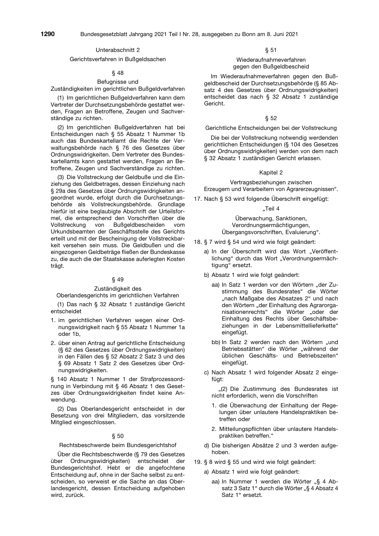 BGBl. 2021, Seite 1290 — Originalseite als Abbildung