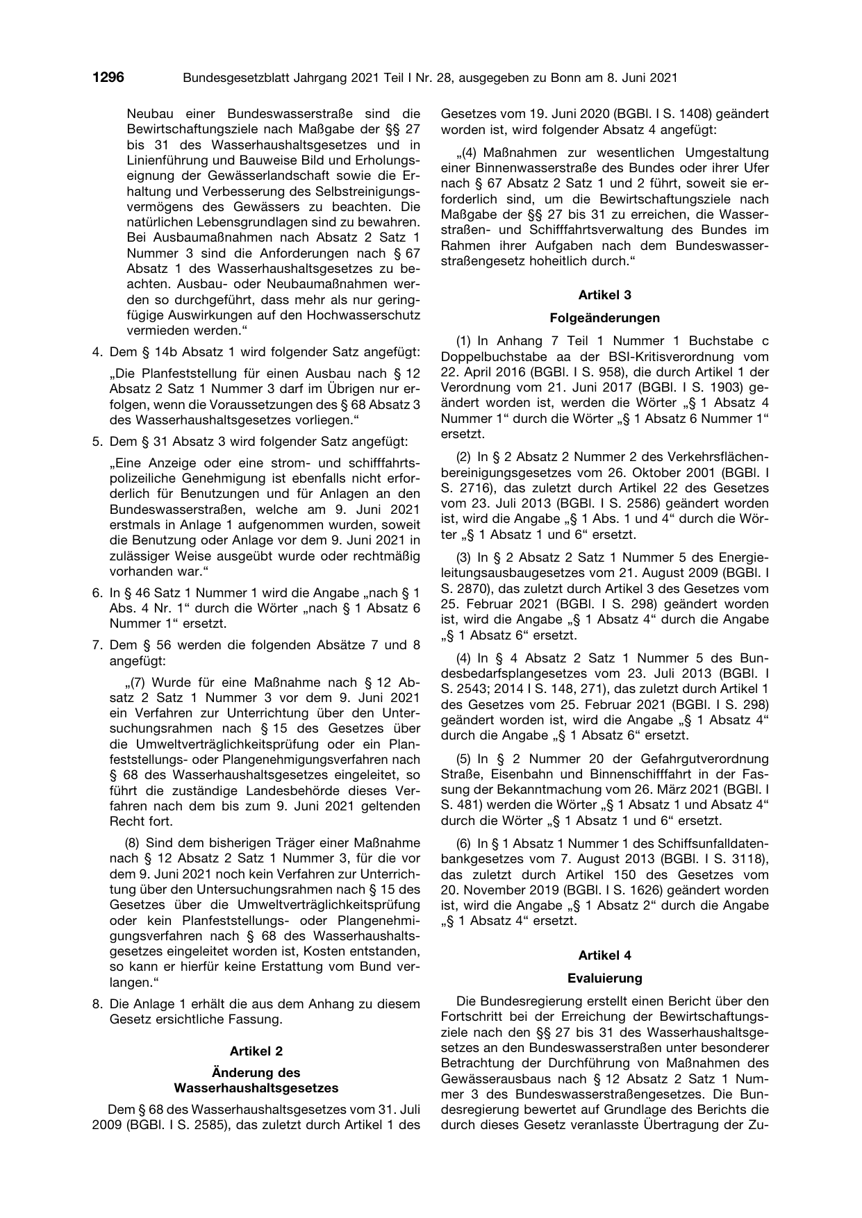 BGBl. 2021, Seite 1296 — Originalseite als Abbildung