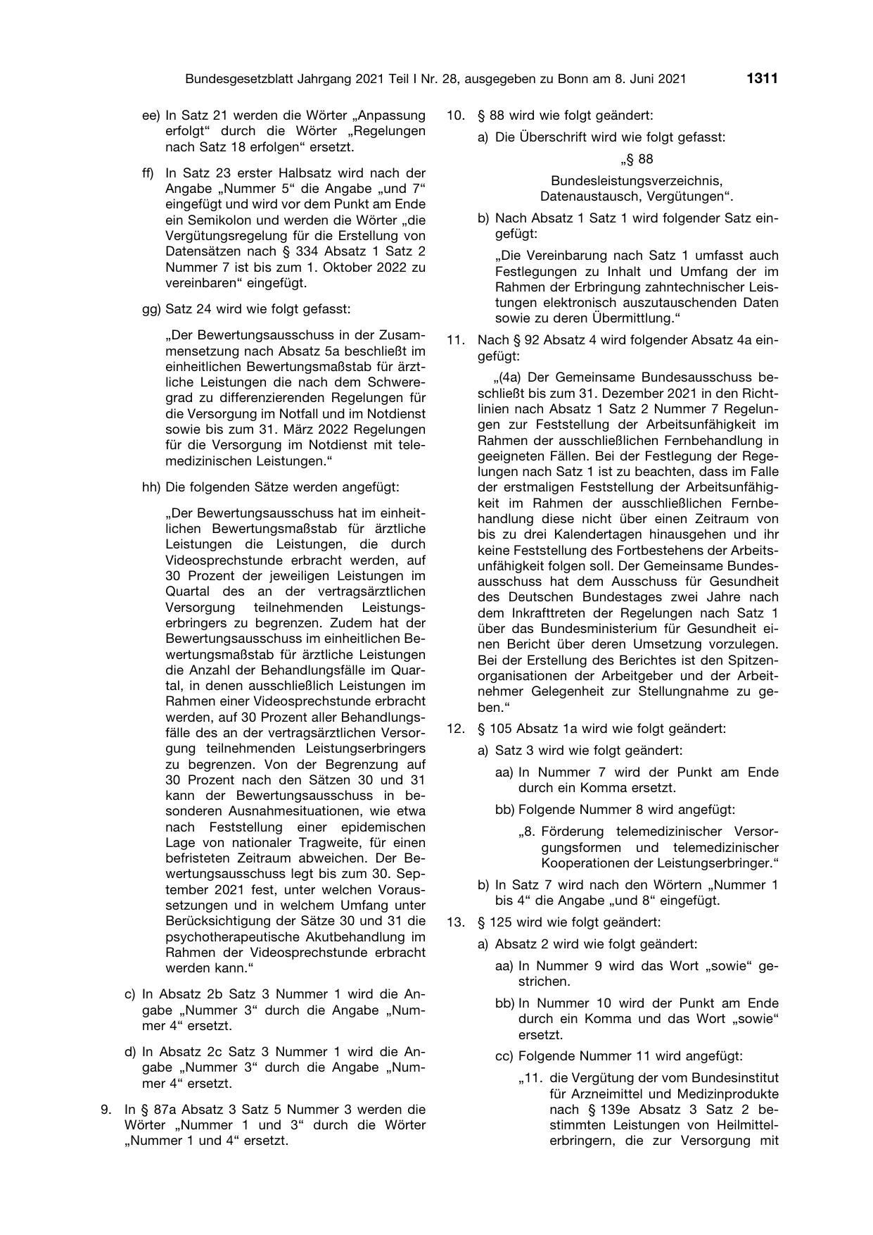 BGBl. 2021, Seite 1311 — Originalseite als Abbildung