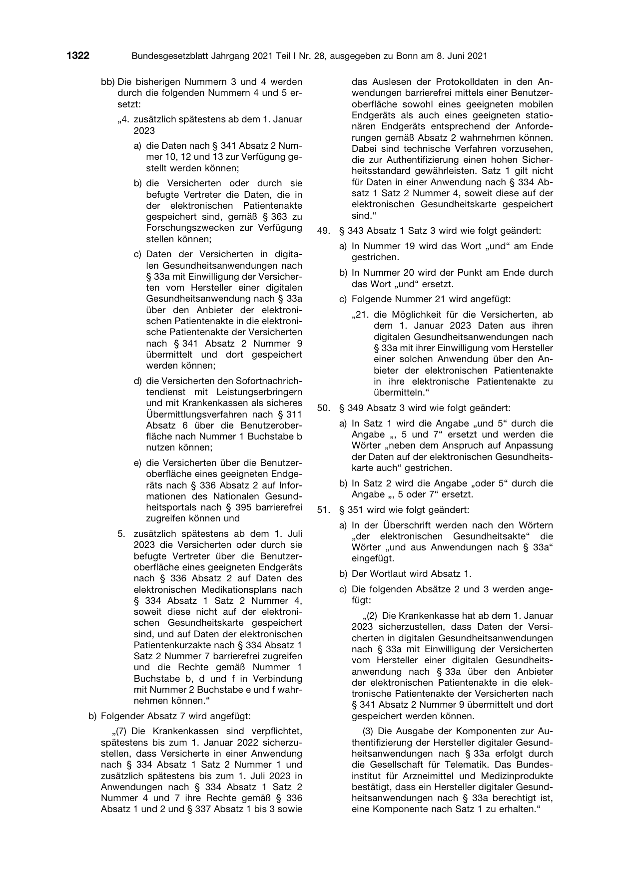 BGBl. 2021, Seite 1322 — Originalseite als Abbildung