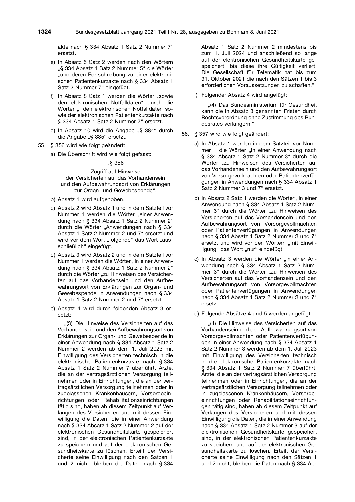 BGBl. 2021, Seite 1324 — Originalseite als Abbildung