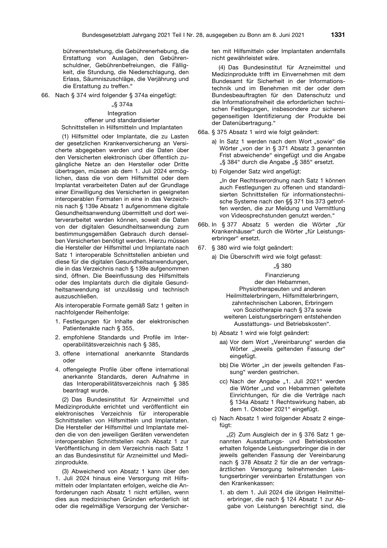 BGBl. 2021, Seite 1331 — Originalseite als Abbildung