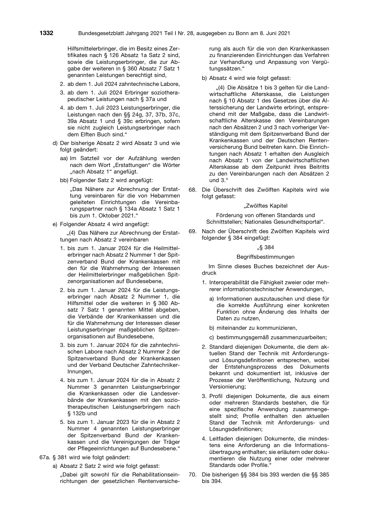 BGBl. 2021, Seite 1332 — Originalseite als Abbildung