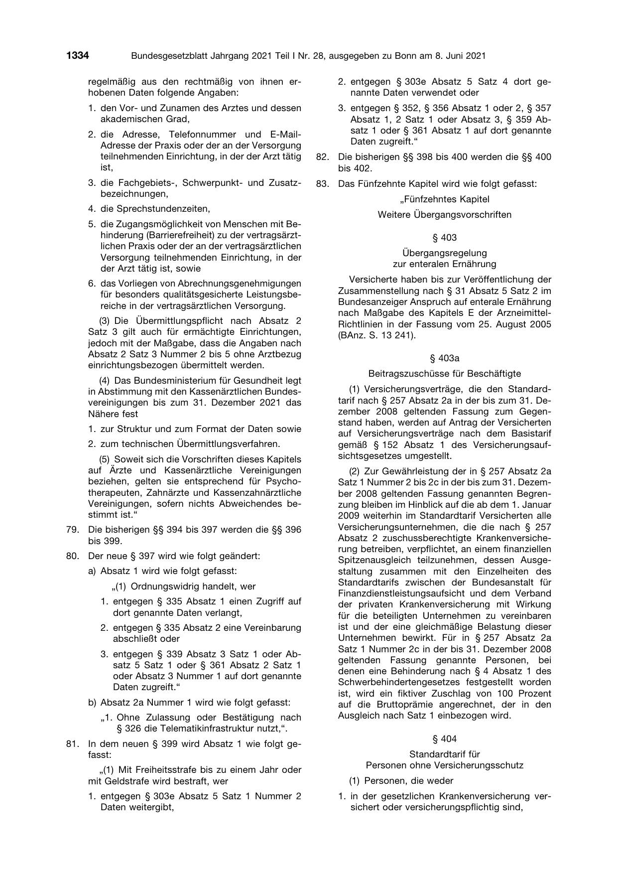 BGBl. 2021, Seite 1334 — Originalseite als Abbildung