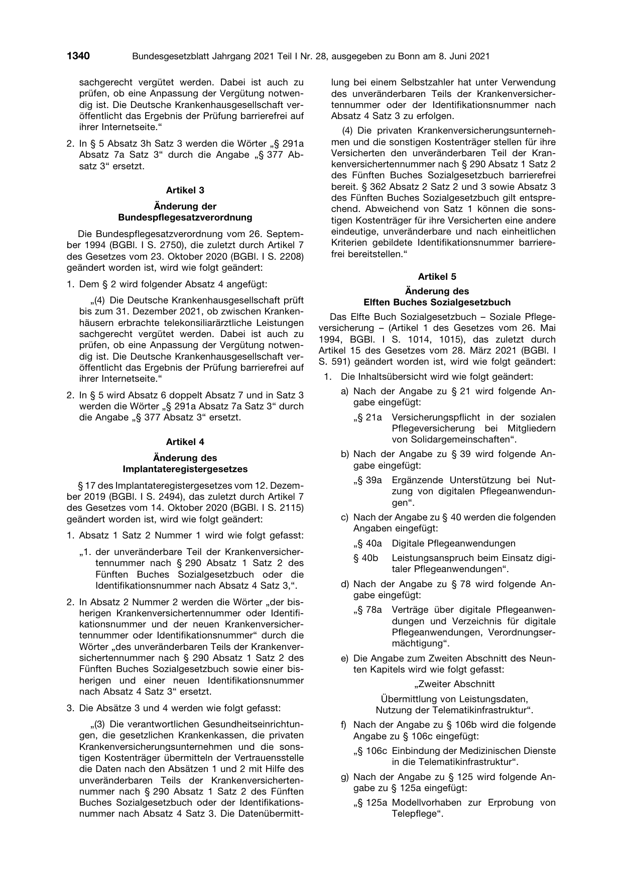 BGBl. 2021, Seite 1340 — Originalseite als Abbildung