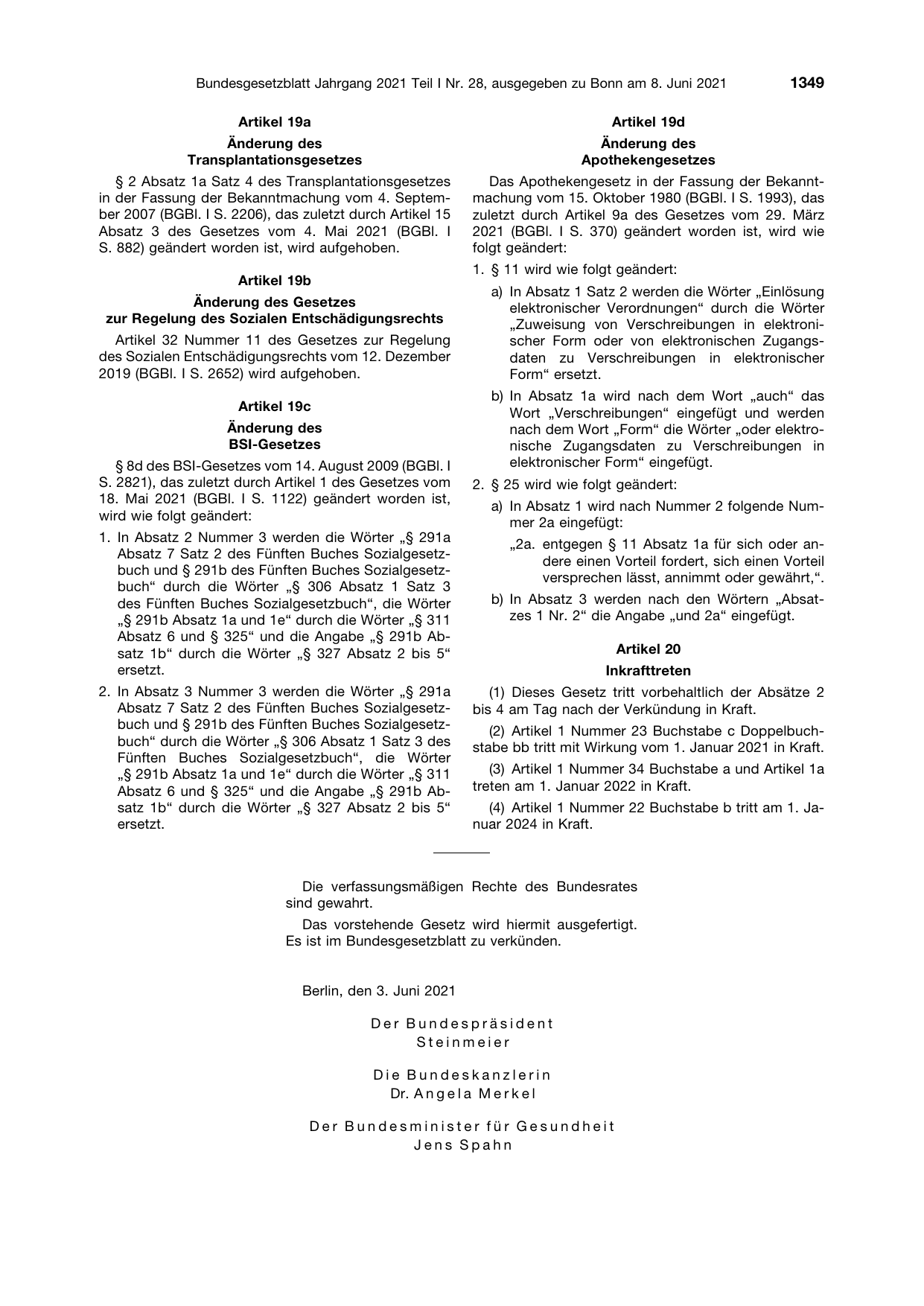 BGBl. 2021, Seite 1349 — Originalseite als Abbildung