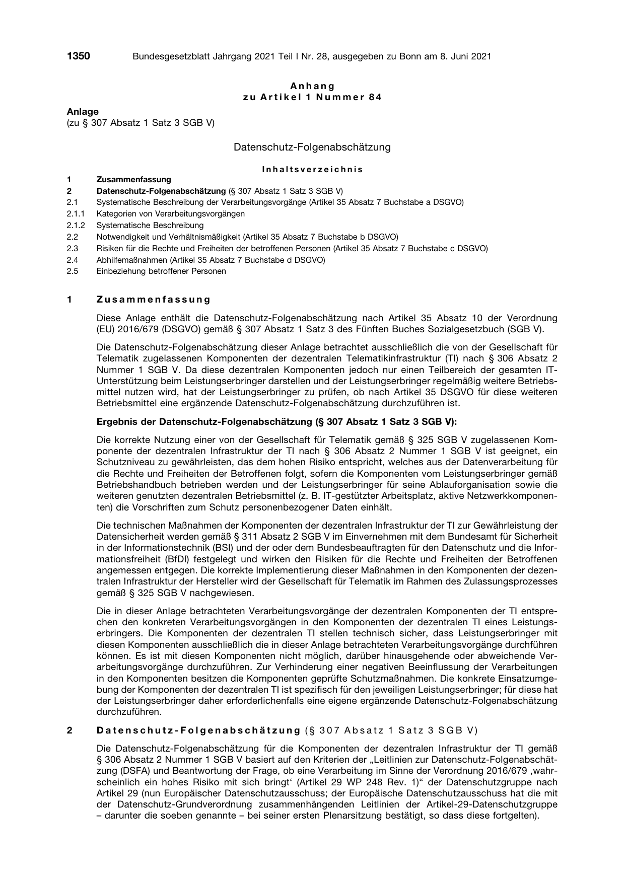 BGBl. 2021, Seite 1350 — Originalseite als Abbildung