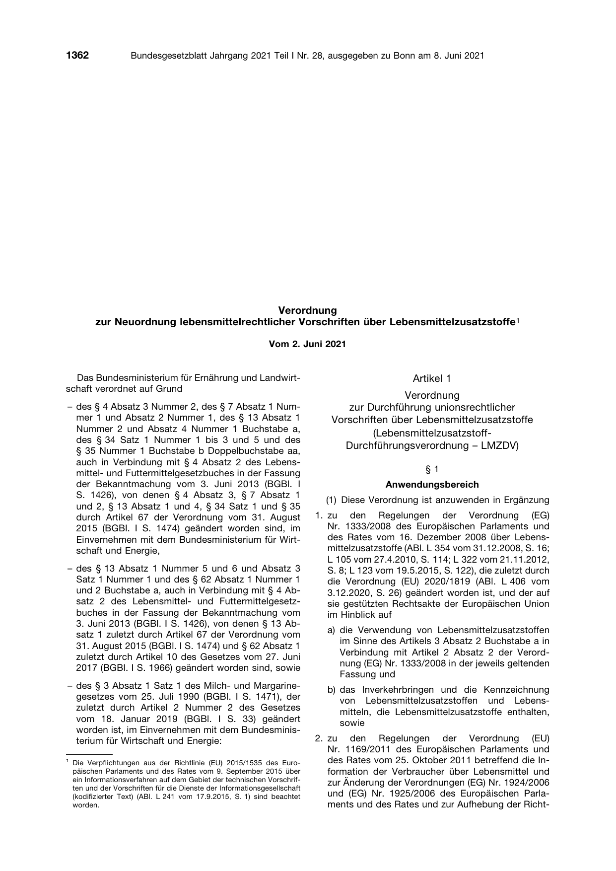 BGBl. 2021, Seite 1362 — Originalseite als Abbildung