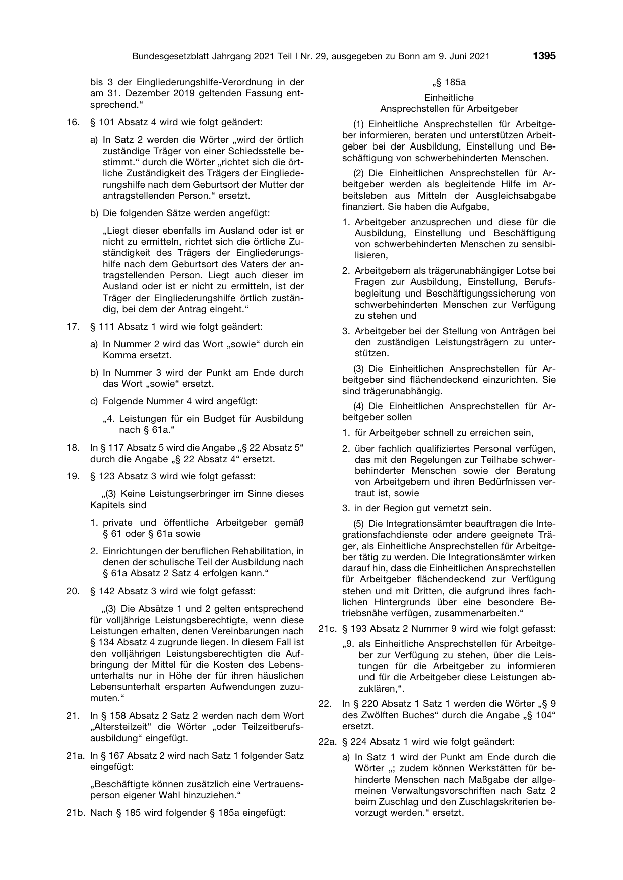 BGBl. 2021, Seite 1395 — Originalseite als Abbildung
