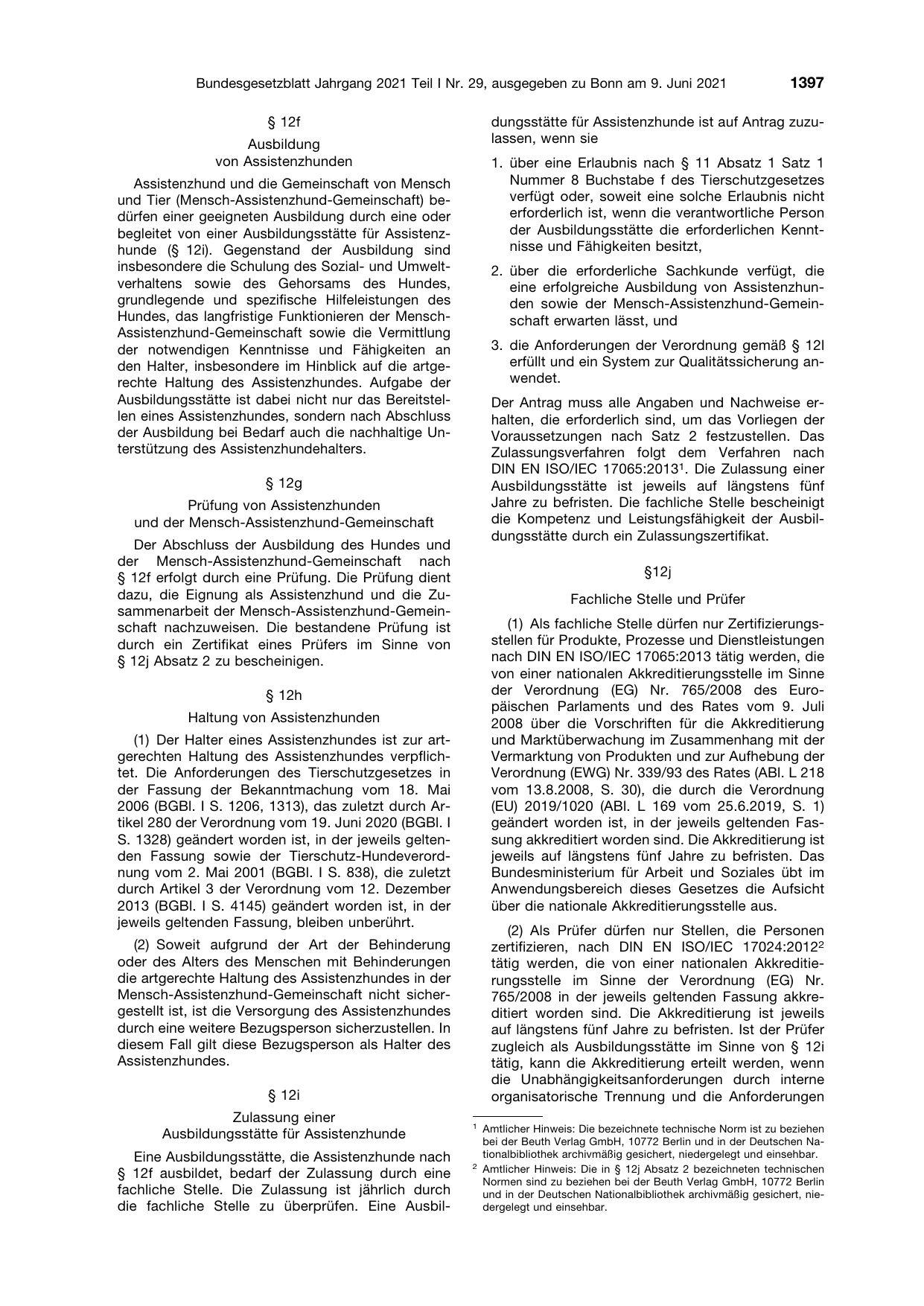BGBl. 2021, Seite 1397 — Originalseite als Abbildung